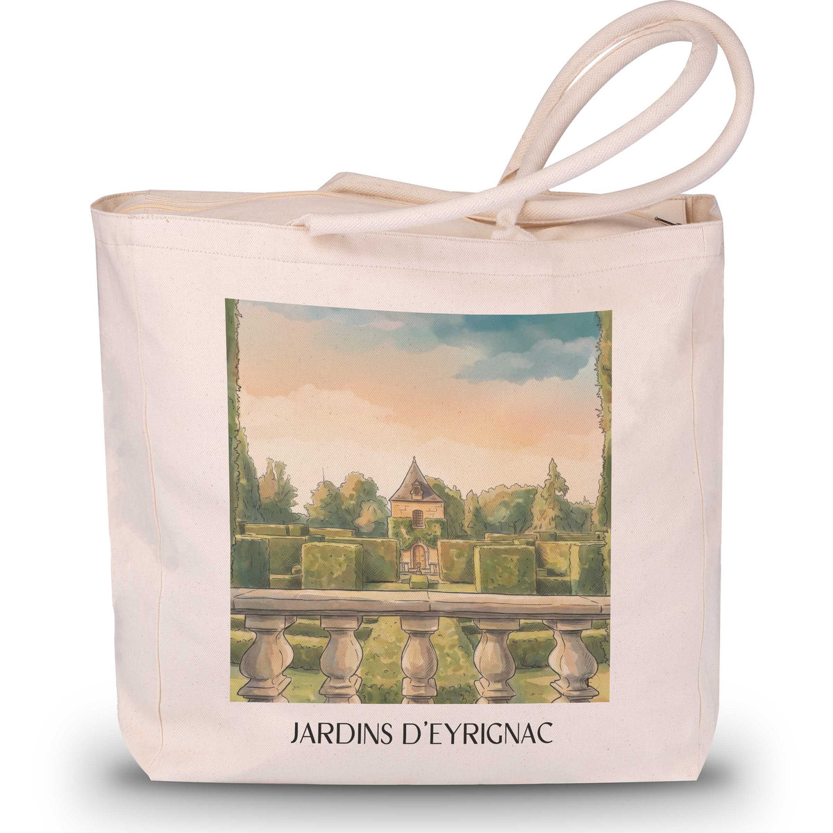 Jardins d'Eyrignac Shopping Tasche - Périgord Noir - Frankreich Tote Bag - Einkaufstasche im Aquarell Stil - favplace
