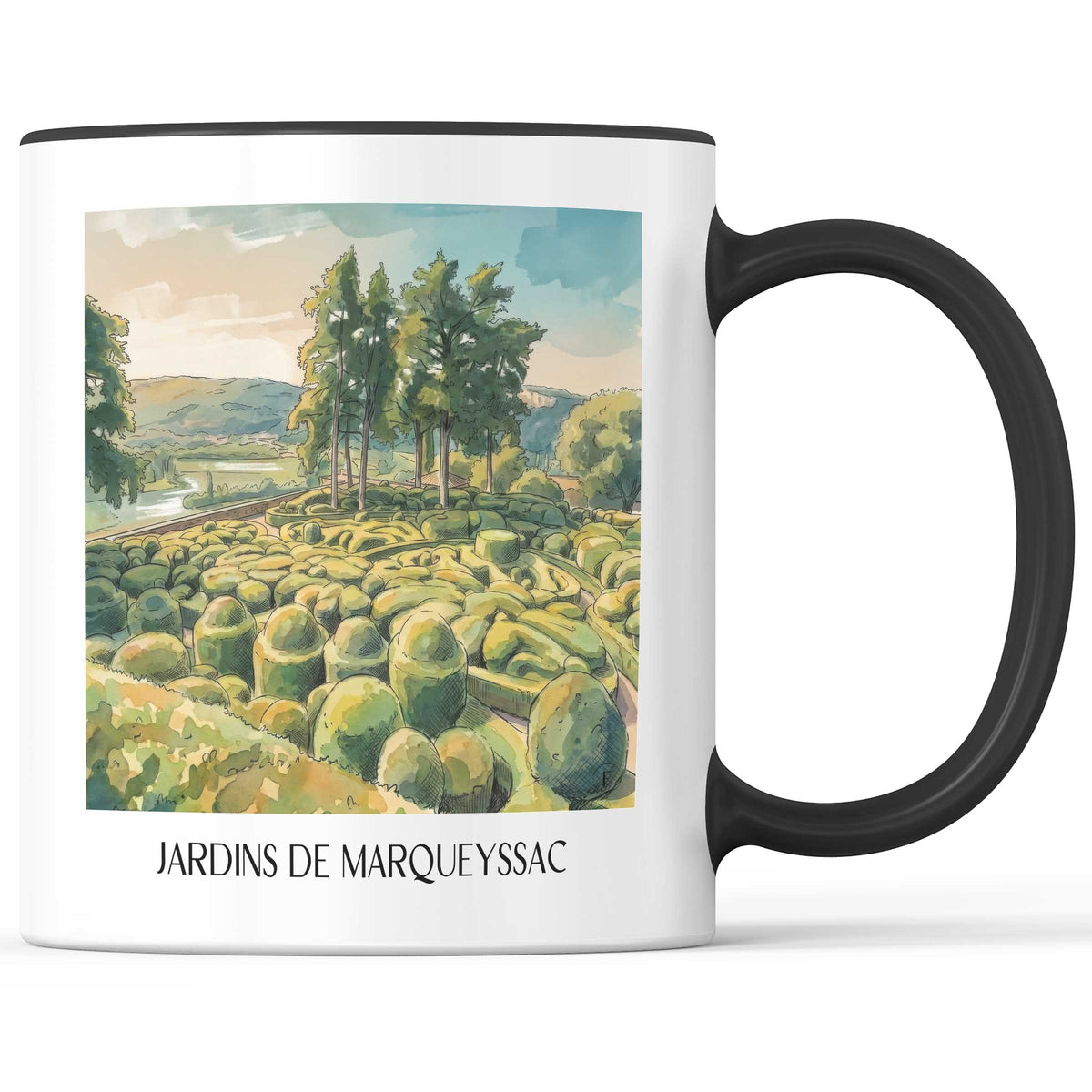 jardins-de-marqueyssac-vallée-de-la-dordogne-frankreich-kaffeebecher-aquarell