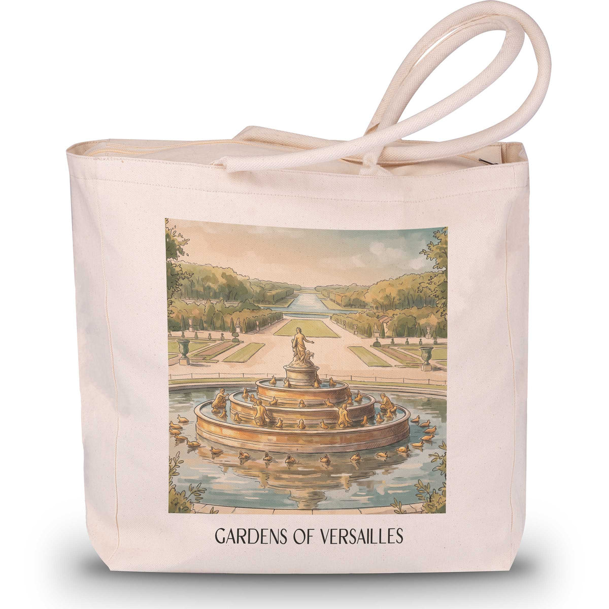 Jardins de Versailles Shopping Tasche - Yvelines - Frankreich Tote Bag - Einkaufstasche im Aquarell Stil - favplace