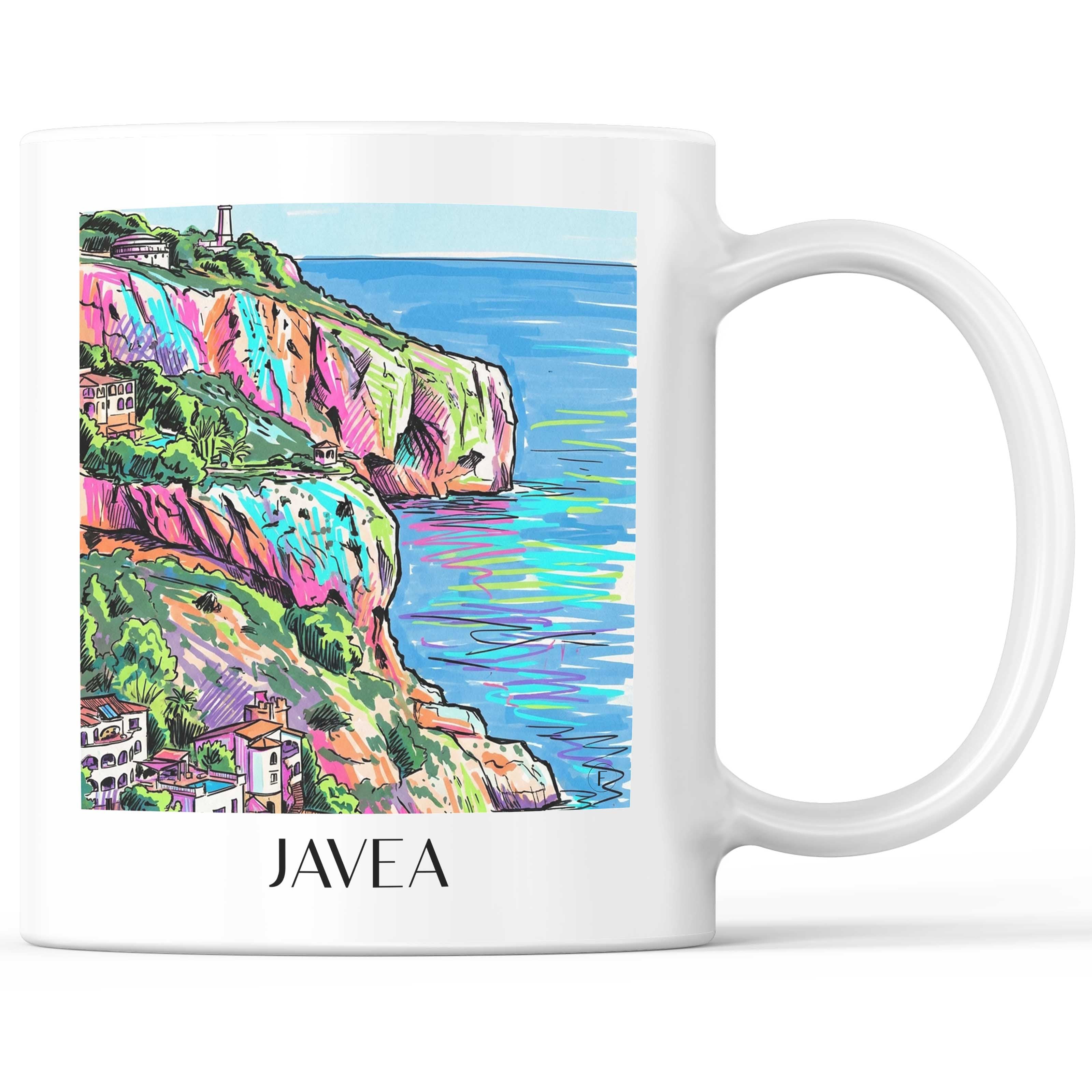 Javea Kaffeebecher - Spanien - Spanien und Spanien Becher - Kaffeetasse im Tag Graffiti Stil - favplace