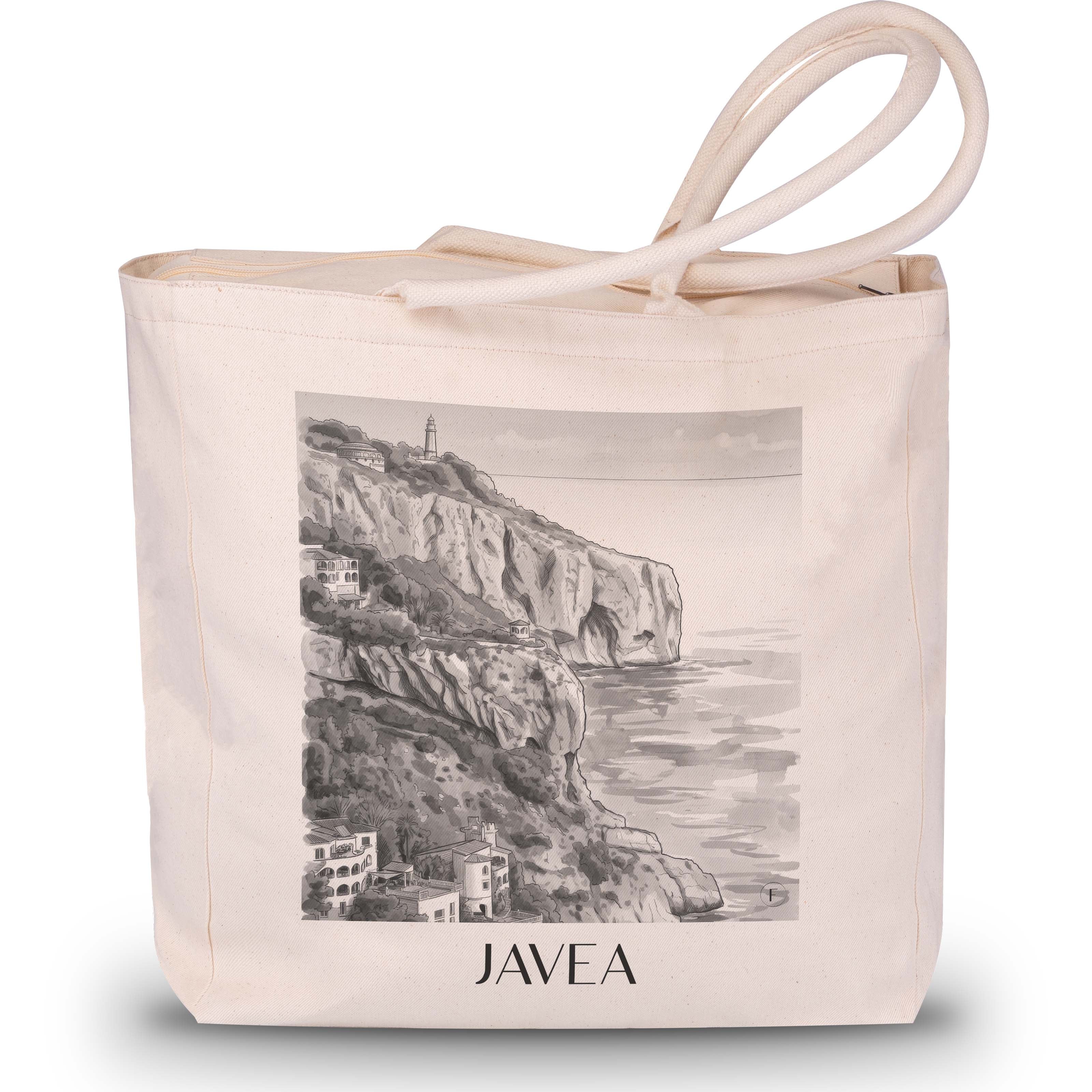 javea-spanien-spanien-einkaufstasche-aquarell-schwarz-weiss