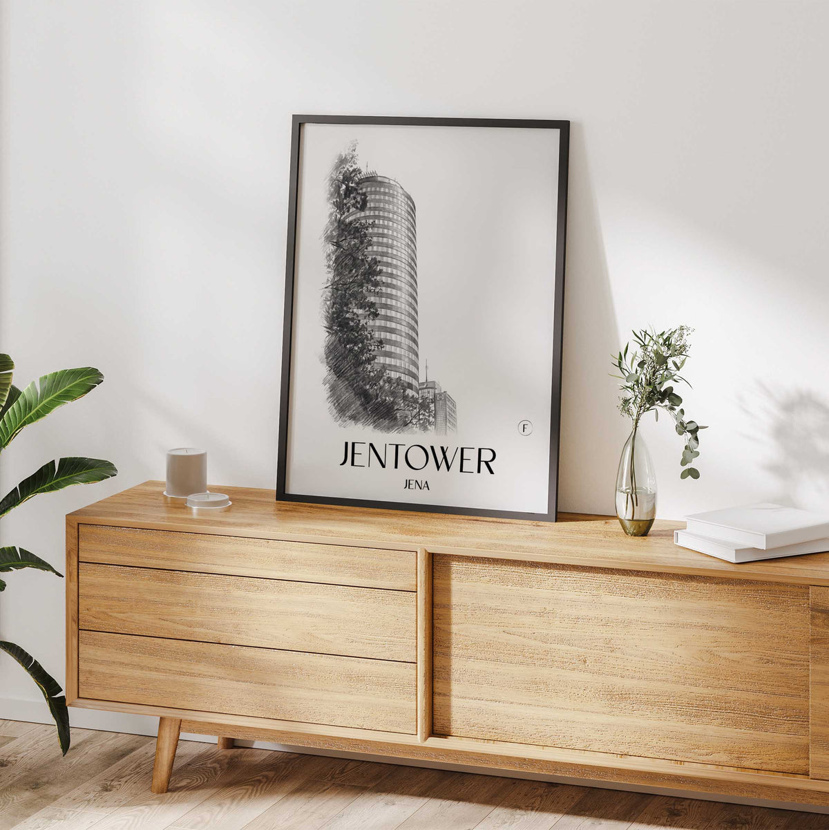 jentower-jena-deutschland-poster-bleistift-zeichnung-drawing
