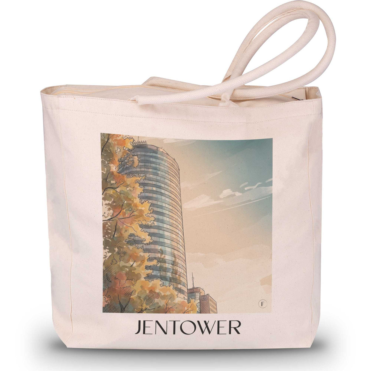 jentower-jena-deutschland-einkaufstasche-aquarell