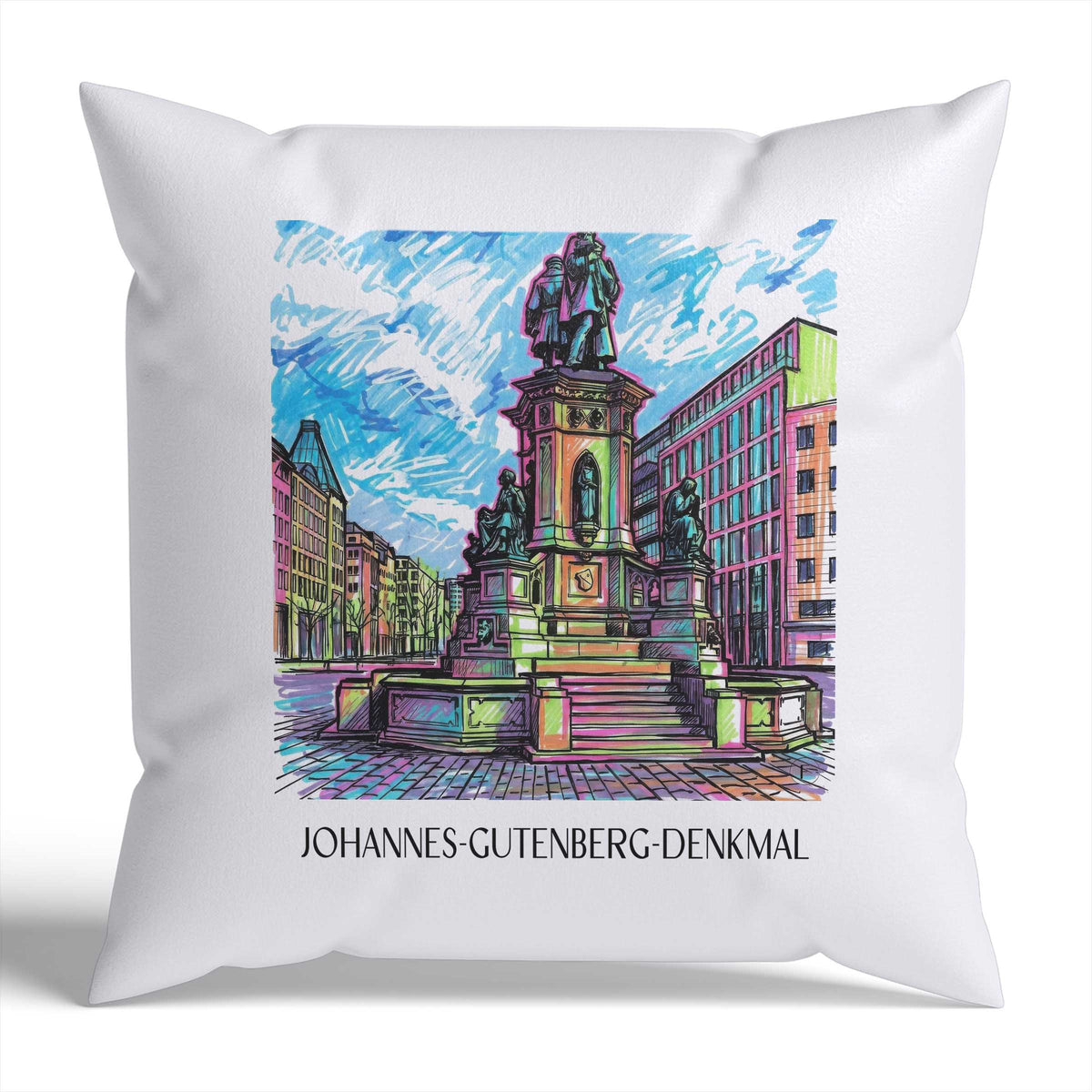 johannes-gutenberg-denkmal-frankfurt-deutschland-kissenbezug-graffiti