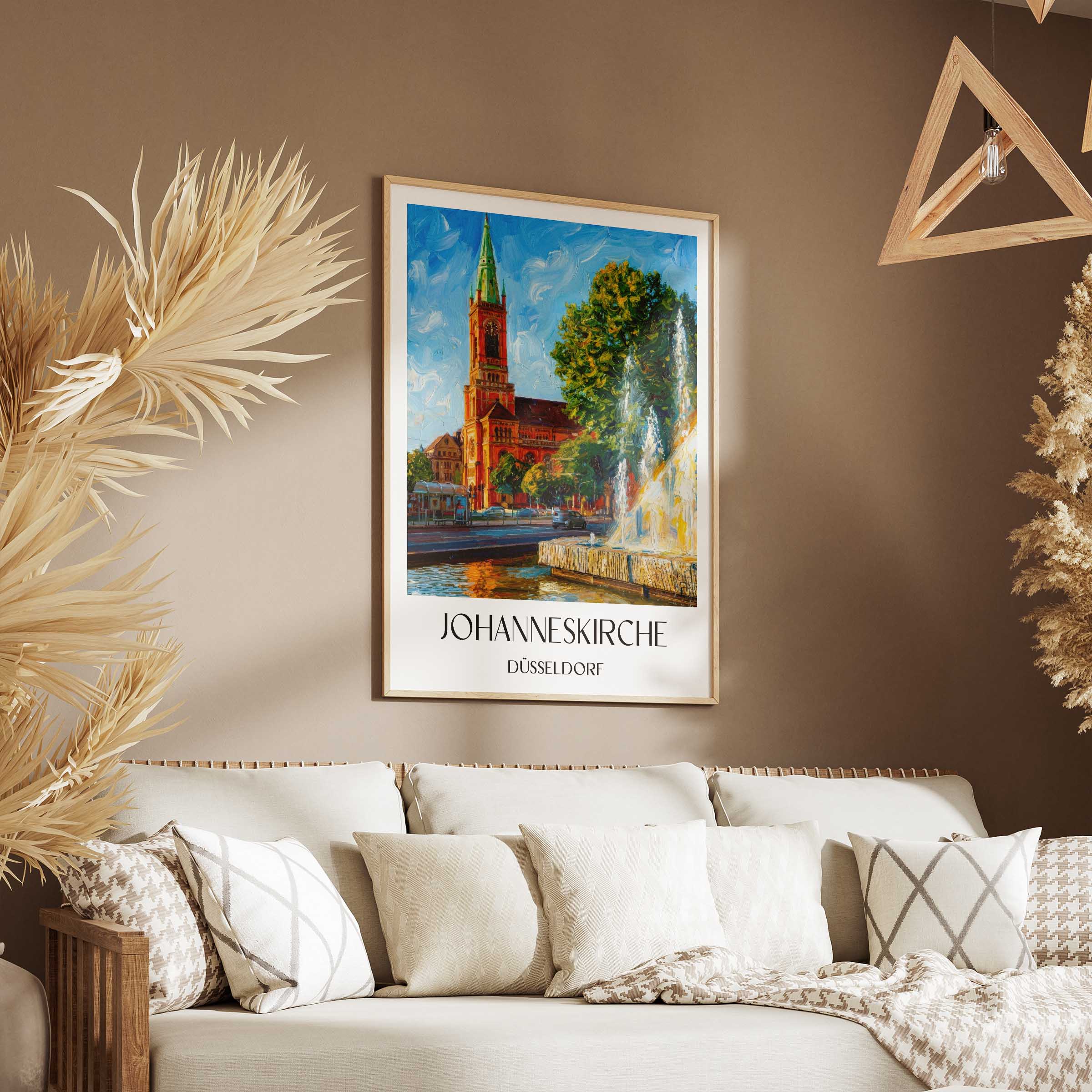 johanneskirche-düsseldorf-deutschland-poster-oil-painting-oelgemaelde