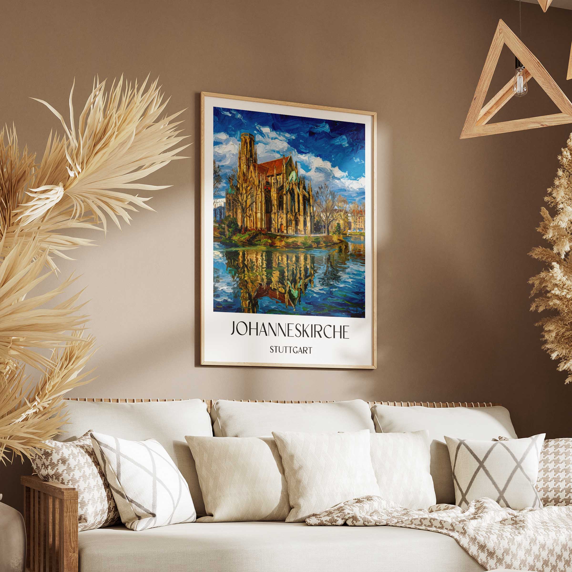 johanneskirche-stuttgart-deutschland-poster-oil-painting-oelgemaelde