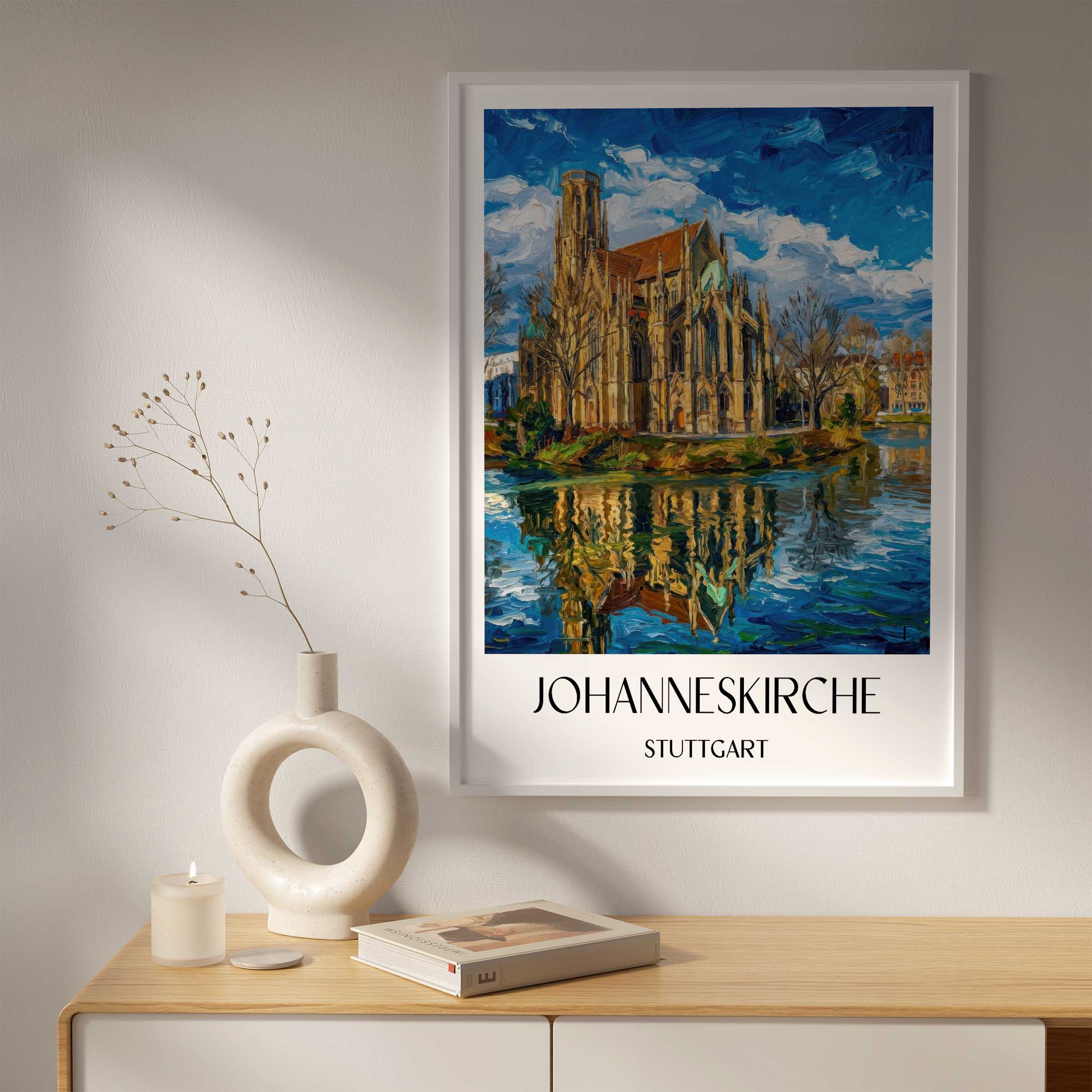 johanneskirche-stuttgart-deutschland-poster-oil-painting-oelgemaelde