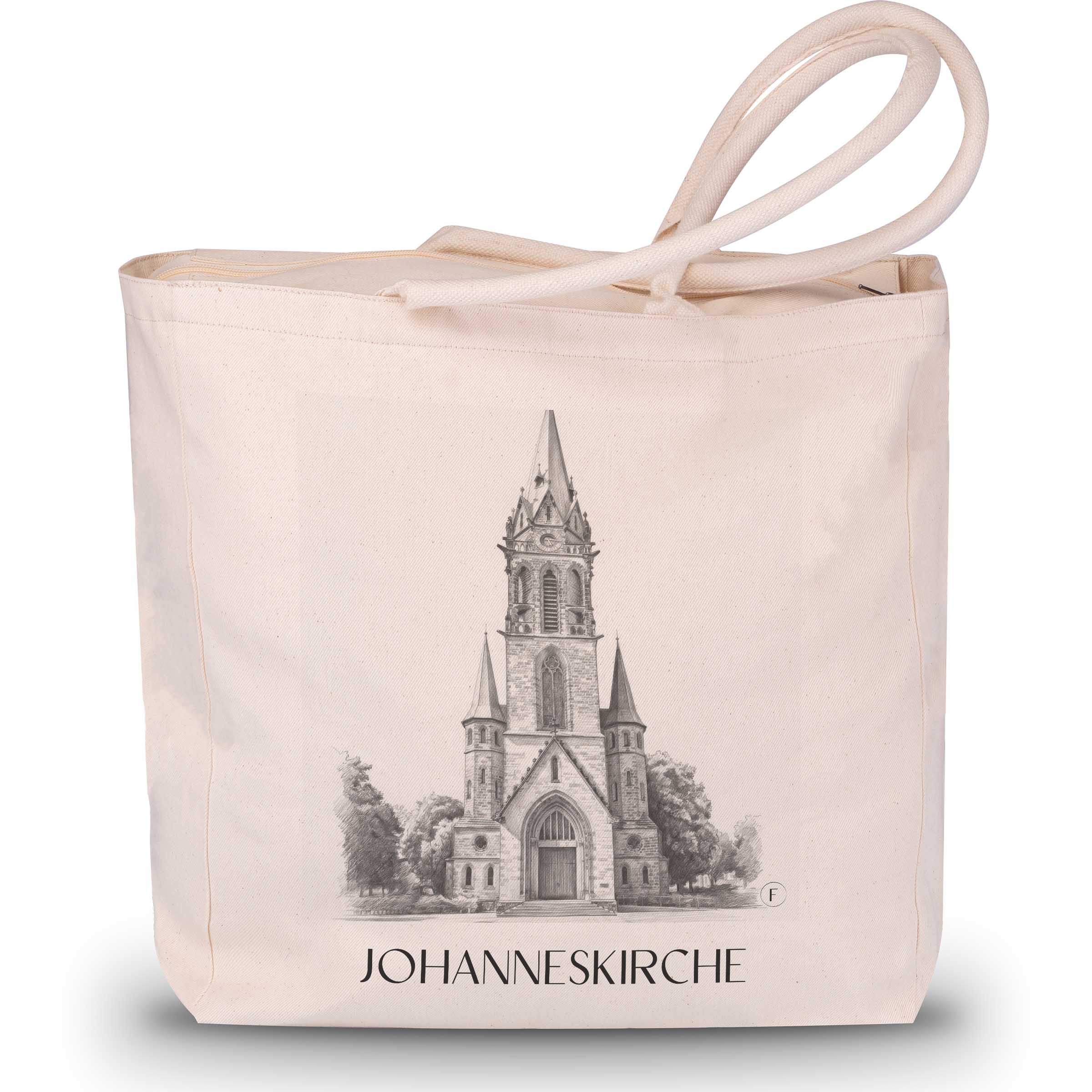 johanneskirche-darmstadt-deutschland-einkaufstasche-bleistift-zeichnung-drawing