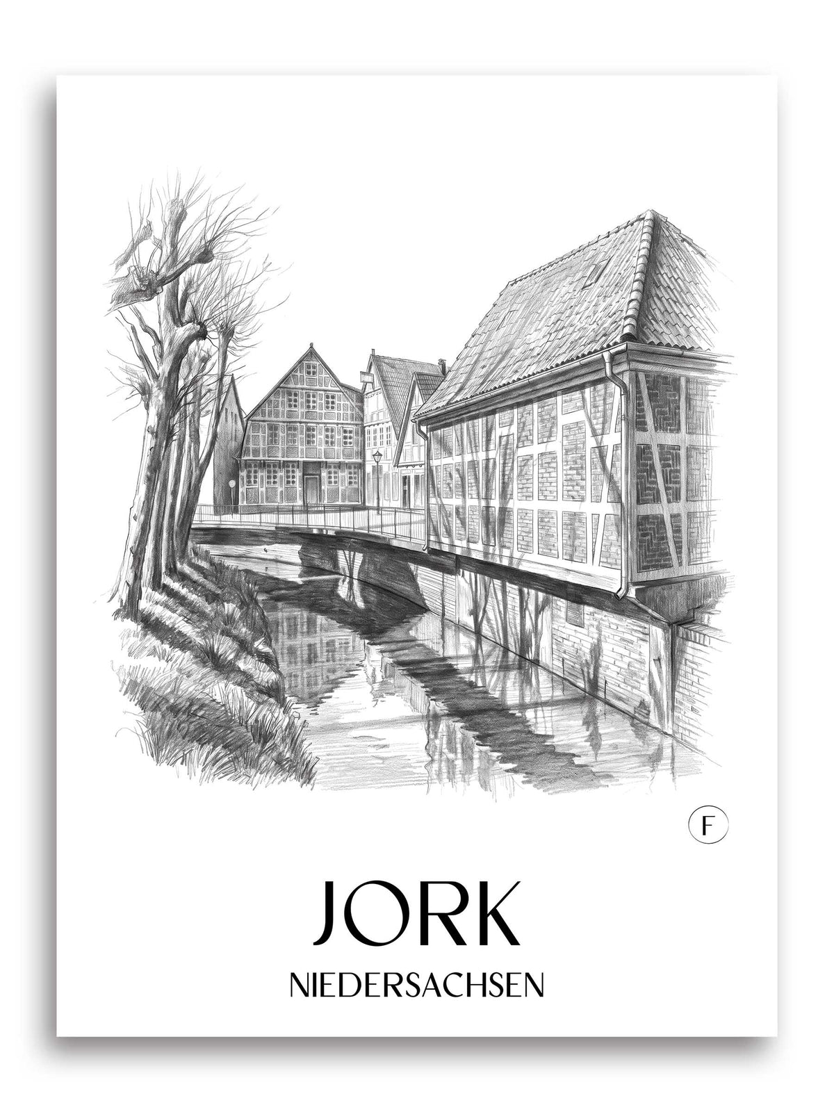 jork-niedersachsen-deutschland-poster-bleistift-zeichnung-drawing