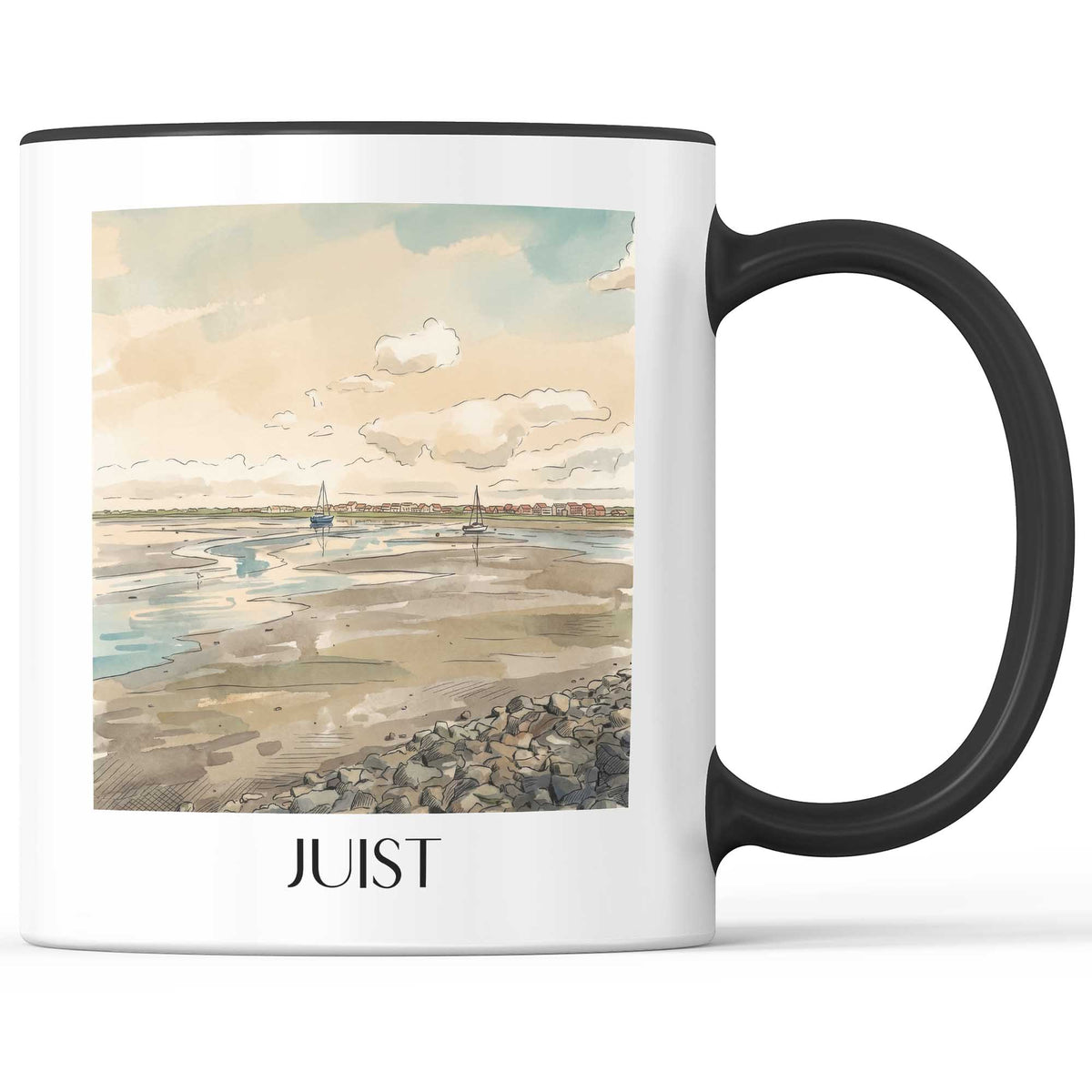 juist-ostfriesland-deutschland-kaffeebecher-aquarell