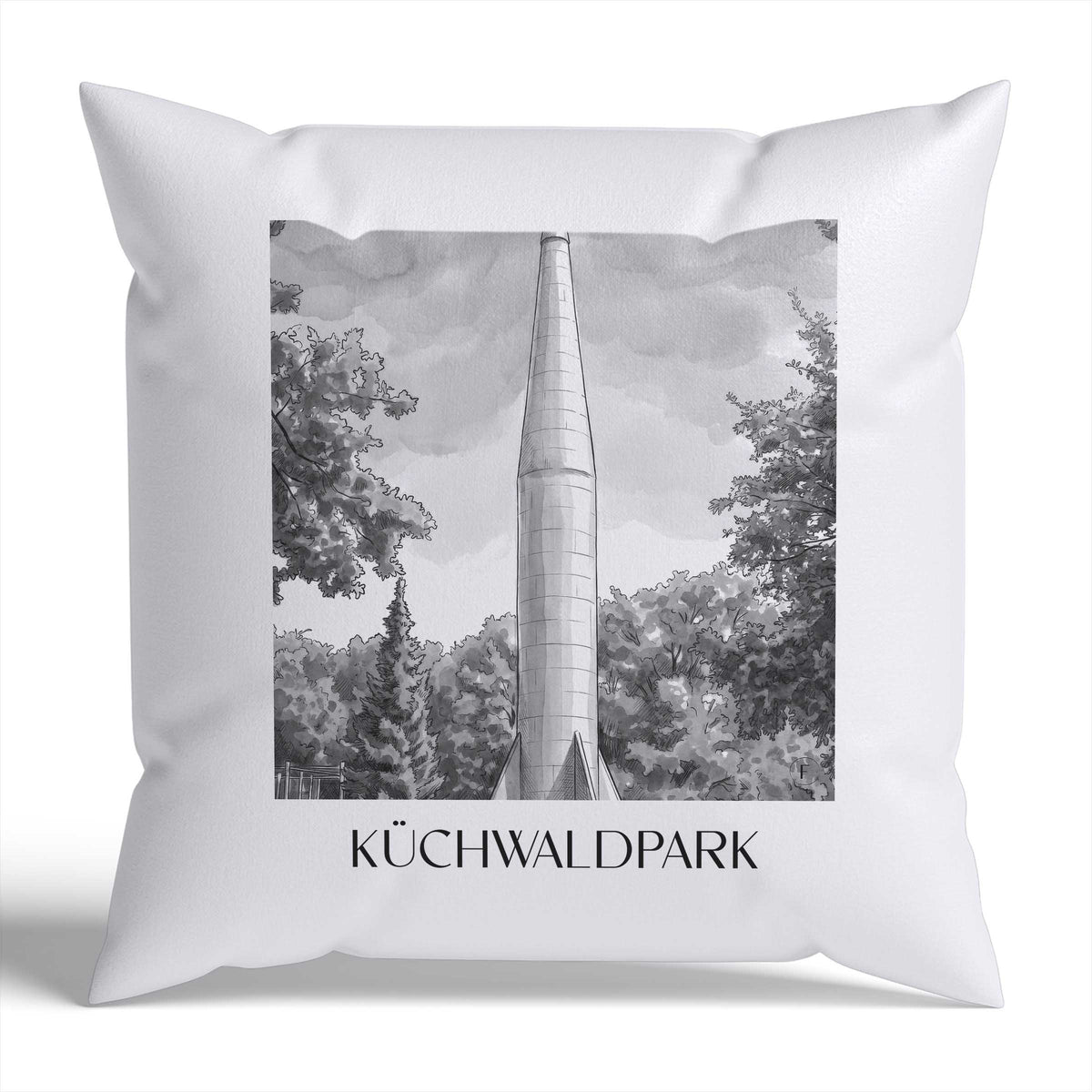 küchwaldpark-chemnitz-deutschland-kissenbezug-aquarell-schwarz-weiss