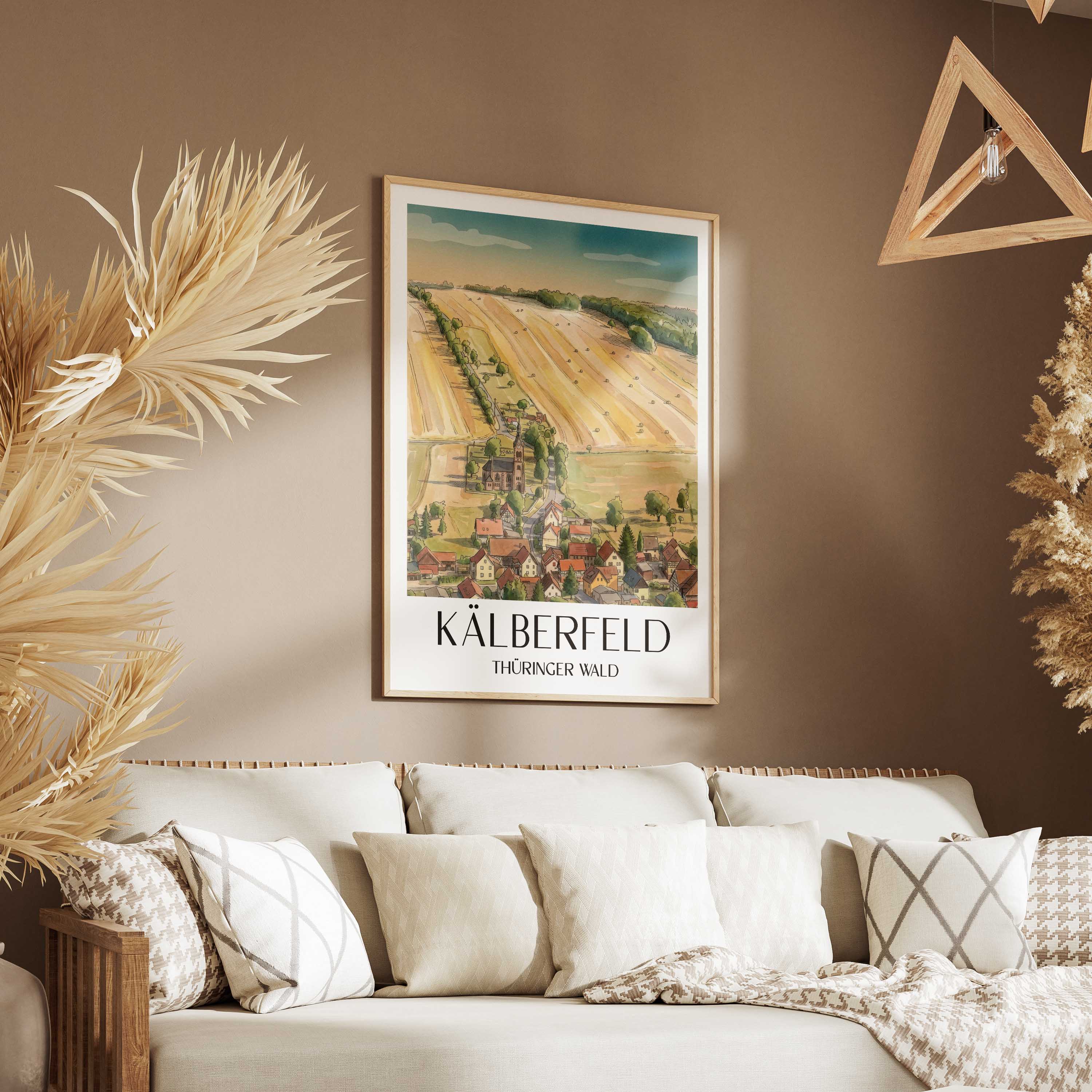 kälberfeld-thüringer-wald-deutschland-poster-aquarell