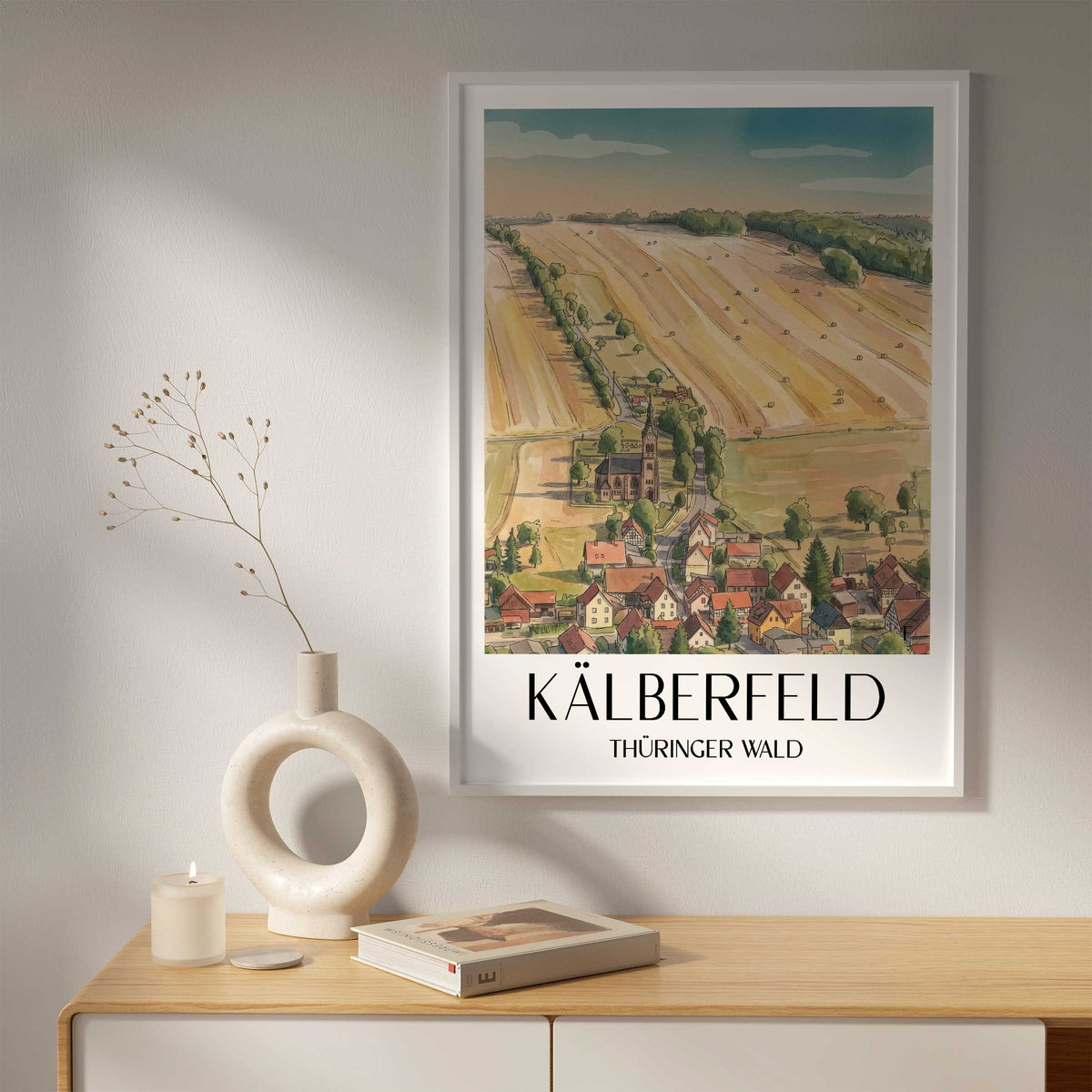 kälberfeld-thüringer-wald-deutschland-poster-aquarell