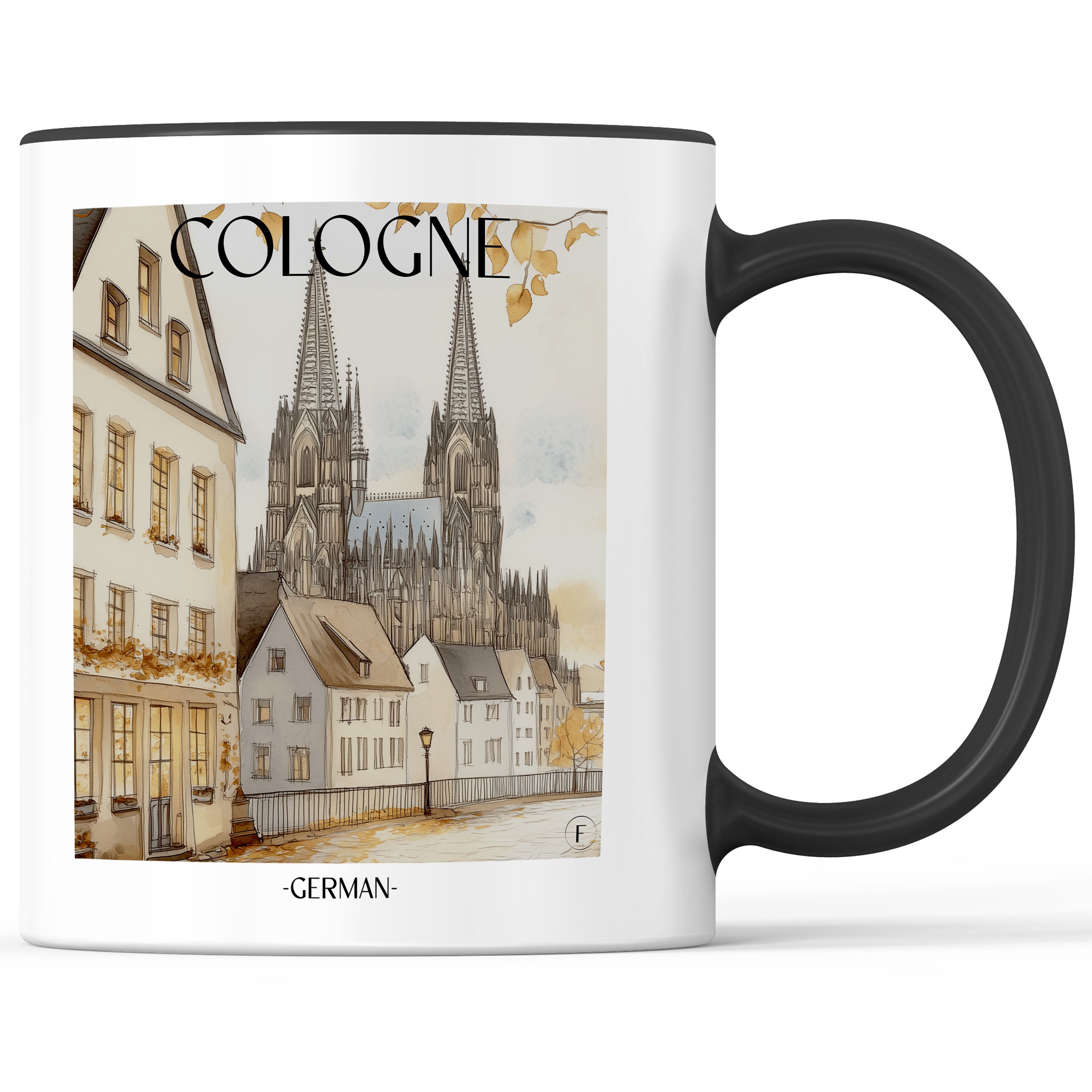 Köln - Deutschland Becher - Kaffeetasse im Aquarell Stil - favplace