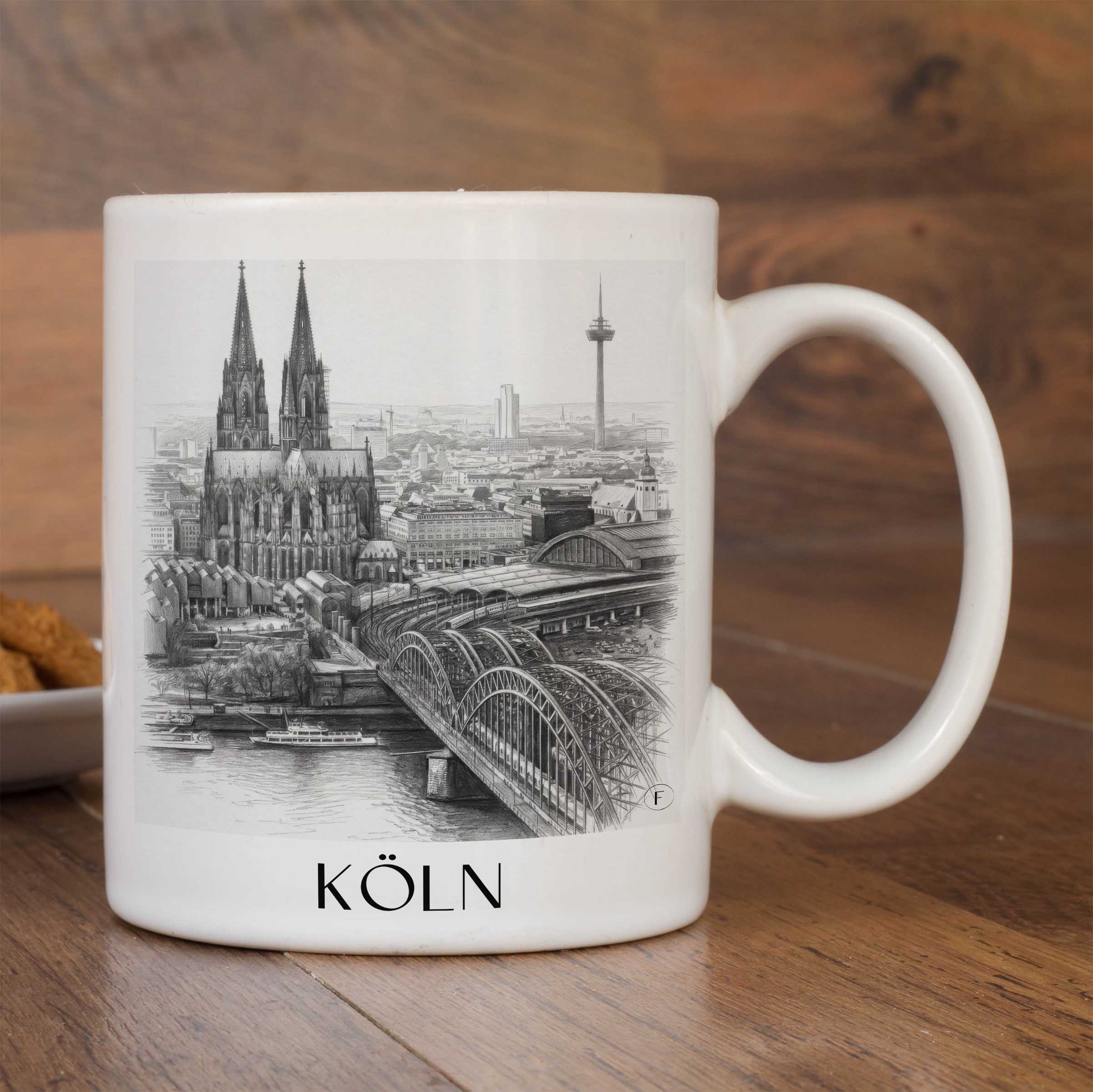 köln-deutschland-kaffeebecher-bleistift-zeichnung-drawing