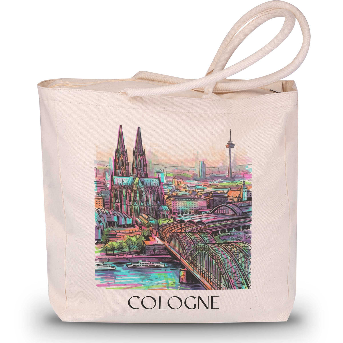 Köln - Deutschland Tote Bag - Einkaufstasche im Tag Graffiti Stil - favplace