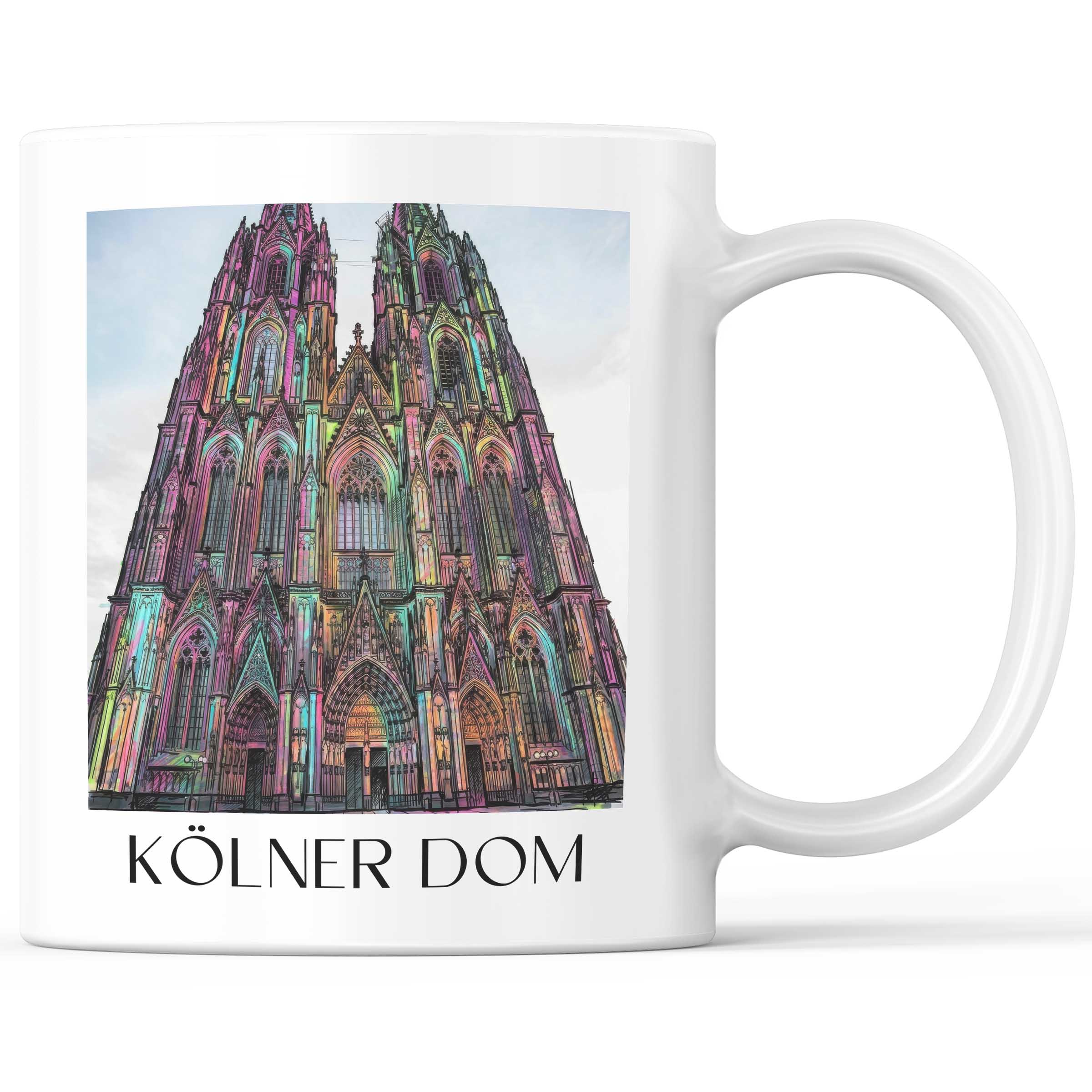 Kölner Dom Kaffeebecher - Köln - Deutschland Becher - Kaffeetasse im Tag Graffiti Stil
