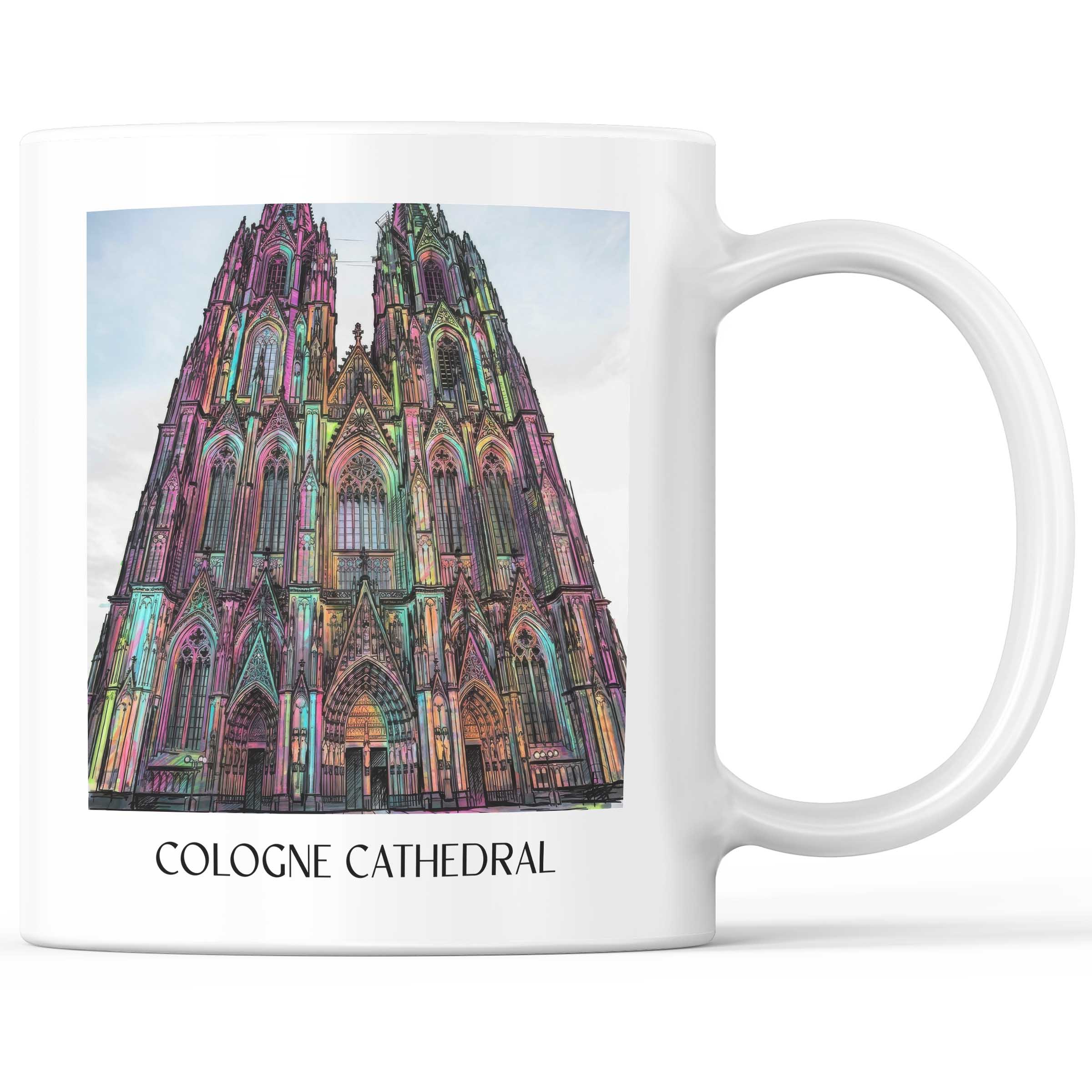Kölner Dom Kaffeebecher - Köln - Deutschland Becher - Kaffeetasse im Tag Graffiti Stil