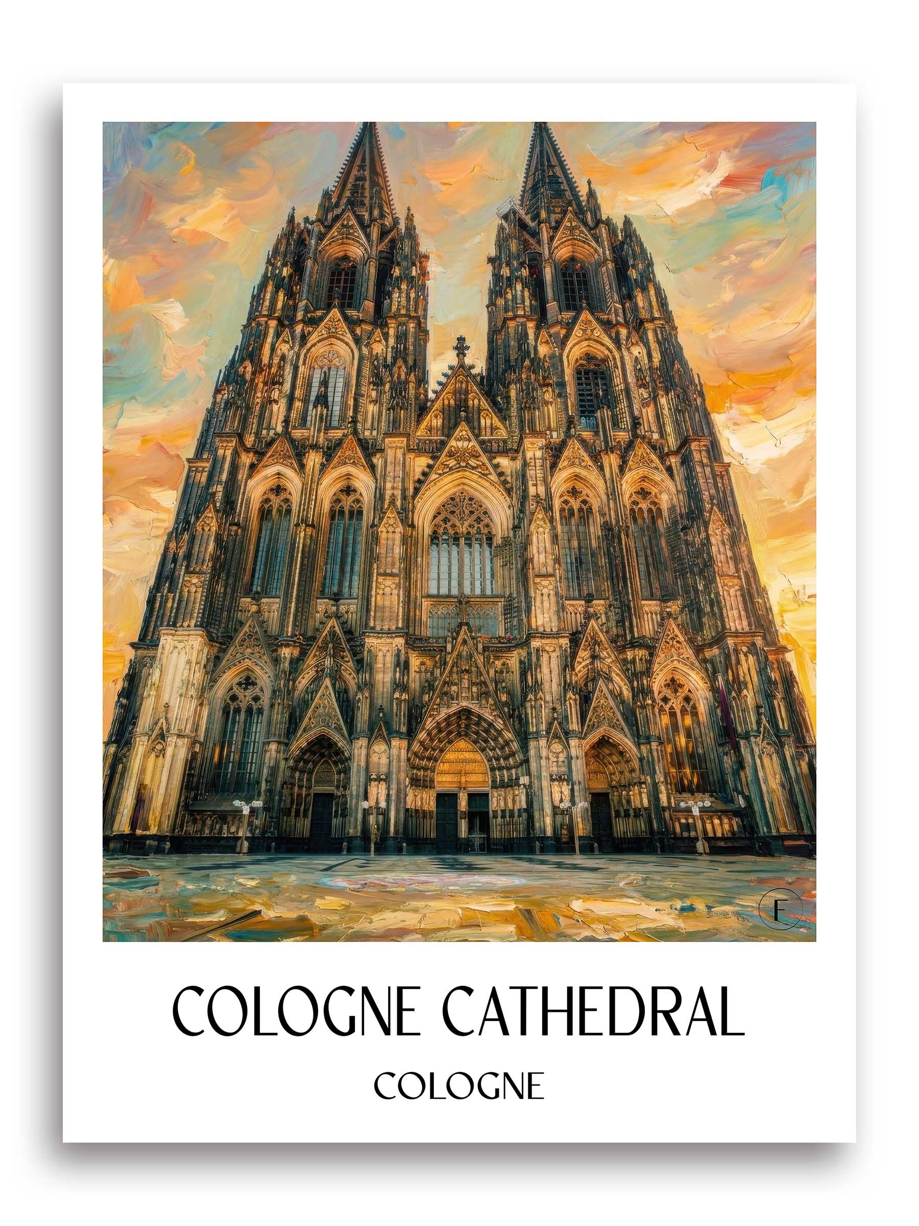 Kölner Dom Poster - Köln - Deutschland Kunstdruck - Ölgemälde von A4 bis A1 - favplace