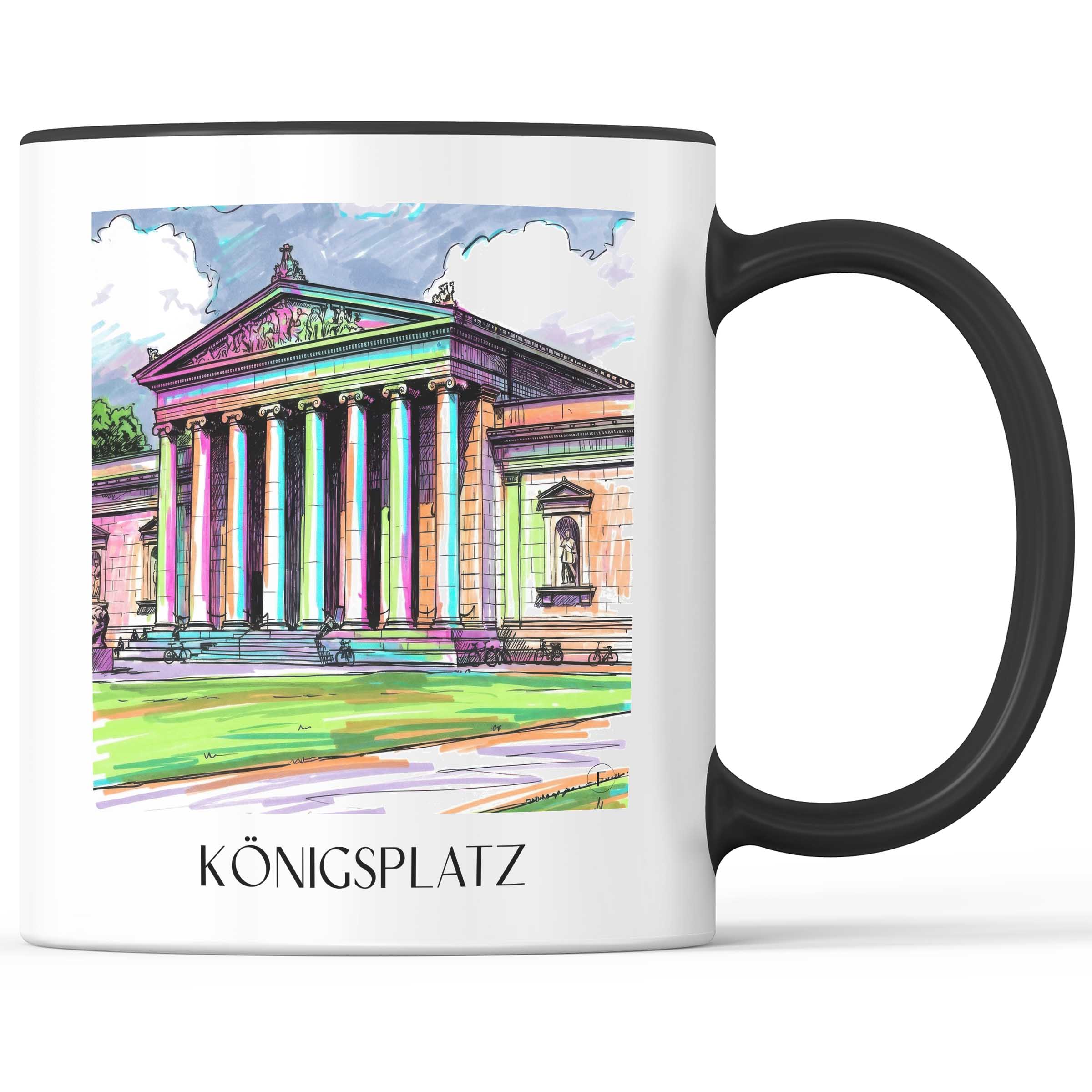 Königsplatz Kaffeebecher - München - Deutschland Becher - Kaffeetasse im Tag Graffiti Stil
