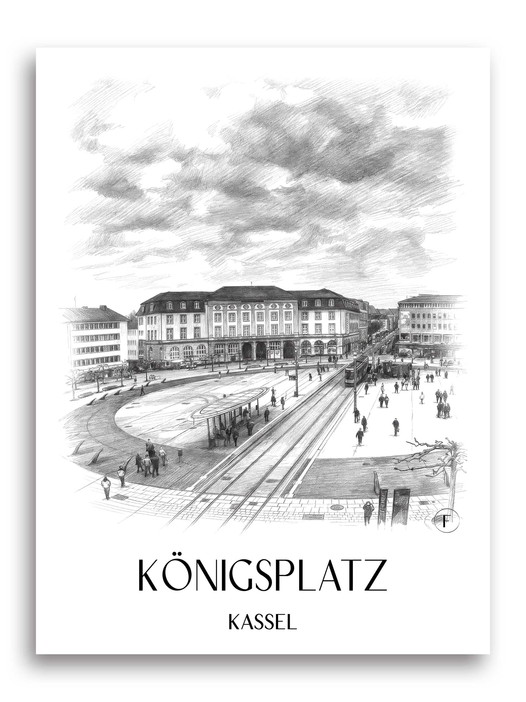 königsplatz-kassel-deutschland-poster-bleistift-zeichnung-drawing