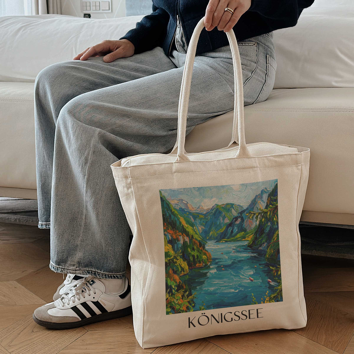 königssee-berchtesgadener-land-deutschland-einkaufstasche-oil-painting-oelgemaelde