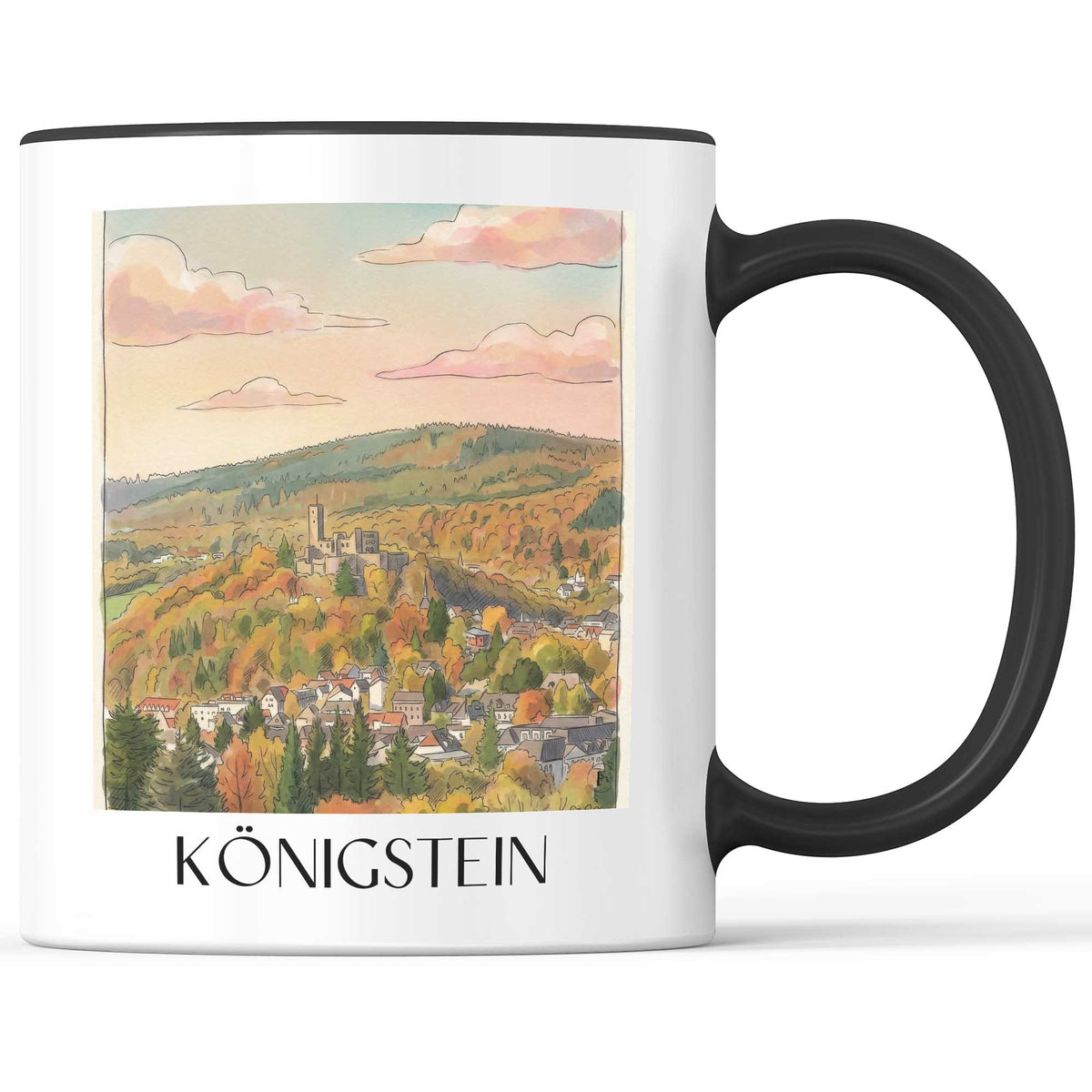 königstein-taunus-deutschland-kaffeebecher-aquarell
