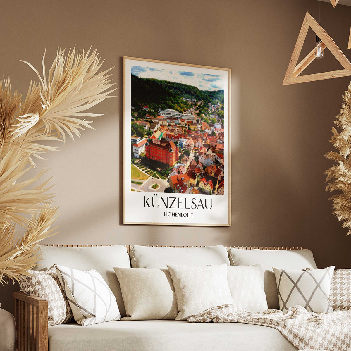 künzelsau-hohenlohe-deutschland-poster-oil-painting-oelgemaelde