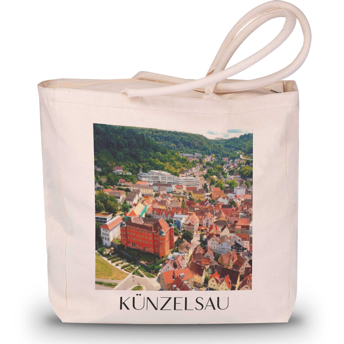 künzelsau-hohenlohe-deutschland-einkaufstasche-oil-painting-oelgemaelde