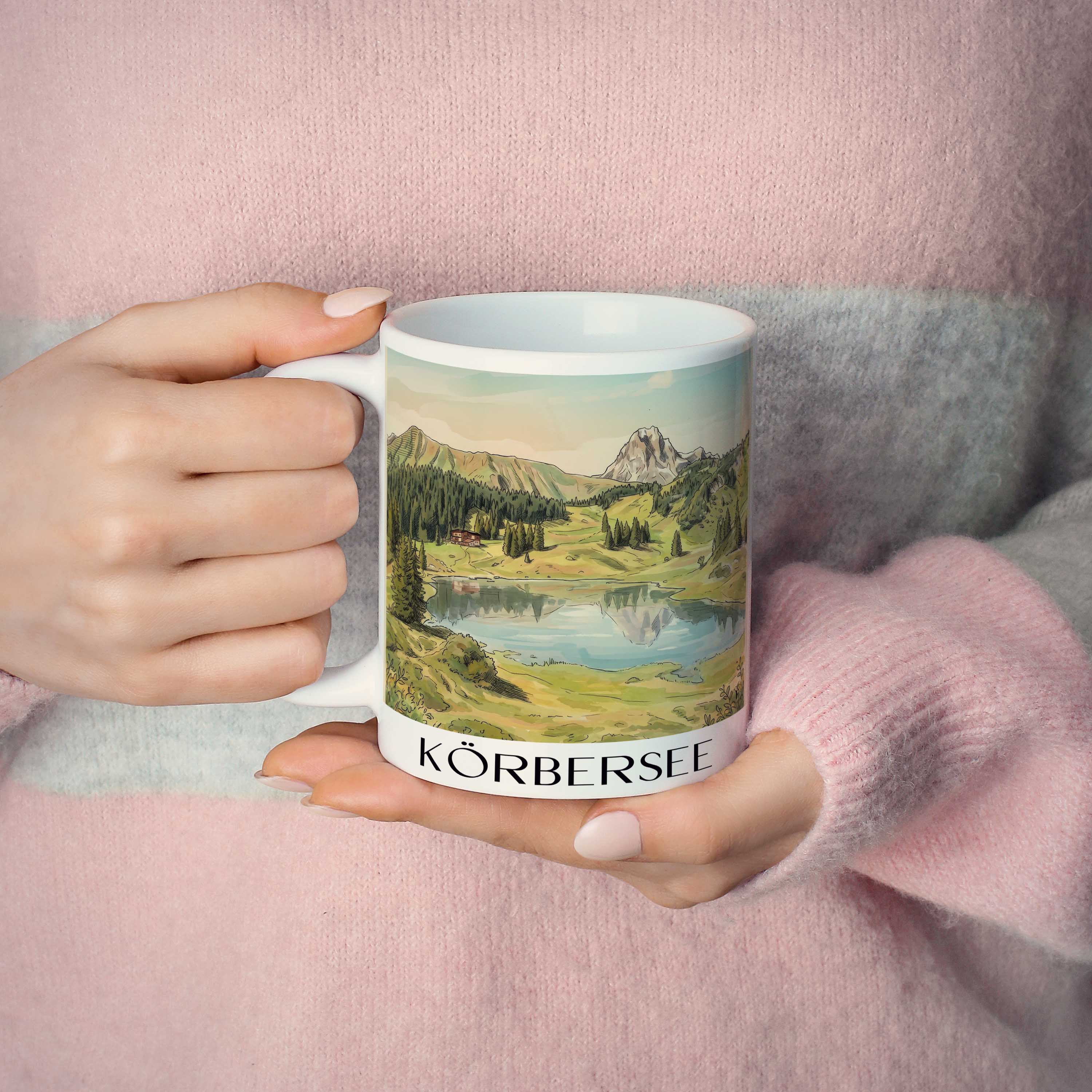 körbersee-vorarlberg-österreich-kaffeebecher-aquarell