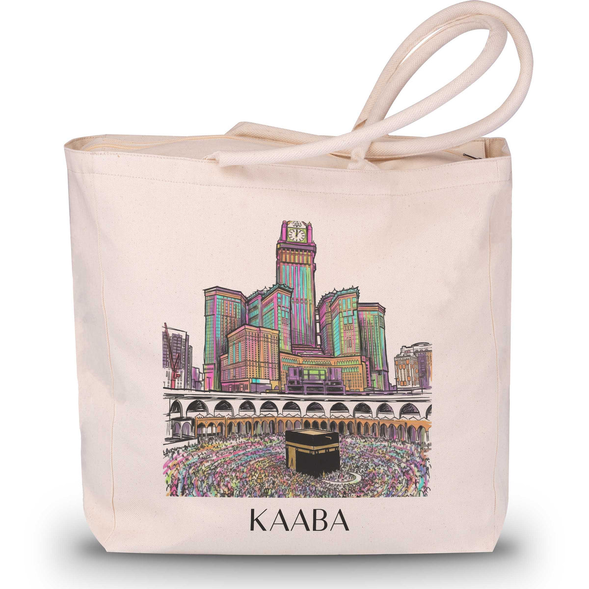 Kaaba, Mekka - Saudi-Arabien Tote Bag - Einkaufstasche im Tag Graffiti Stil - favplace