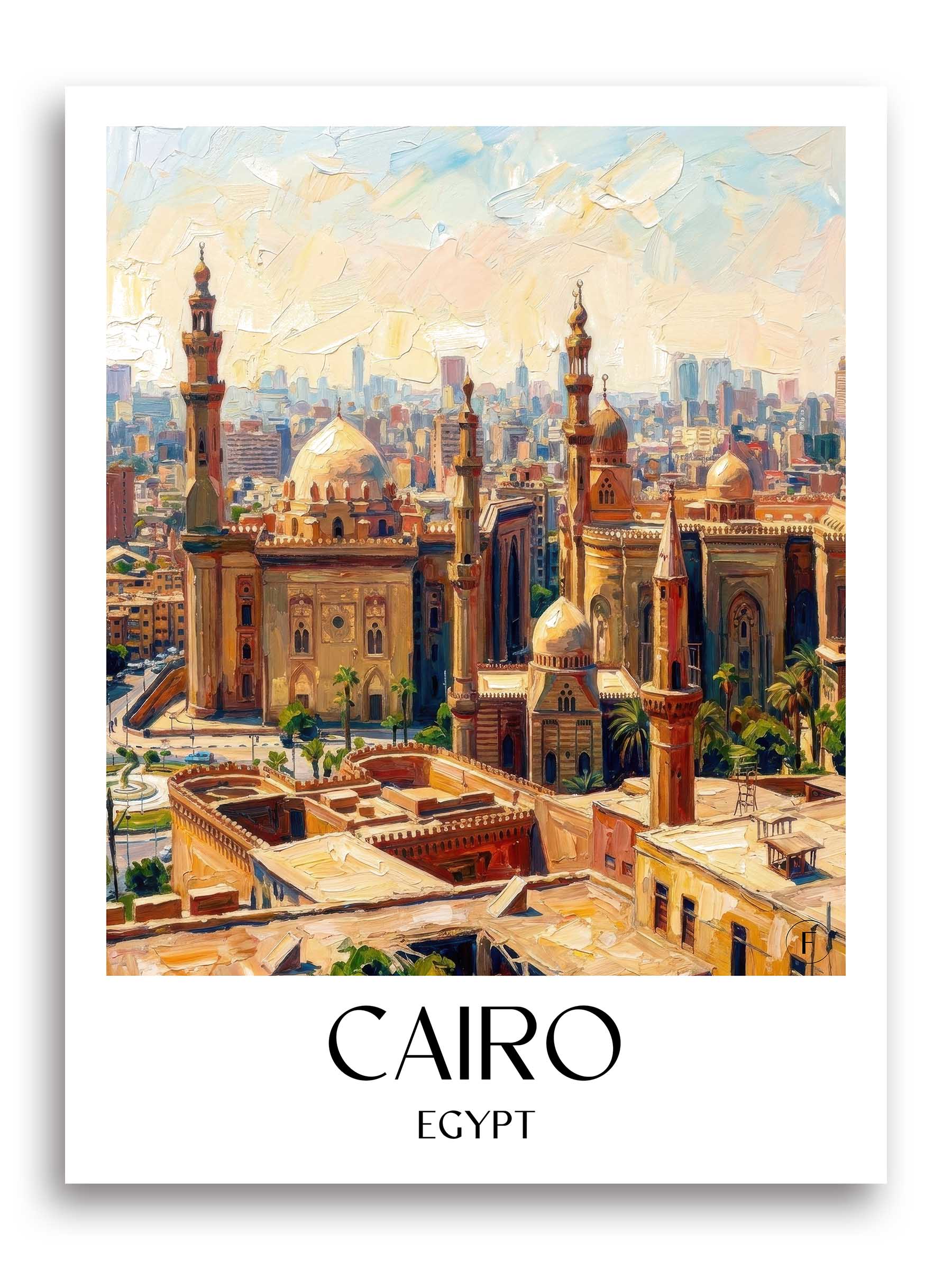 Kairo Poster - - Ägypten Kunstdruck - Ölgemälde von A4 bis A1 - favplace