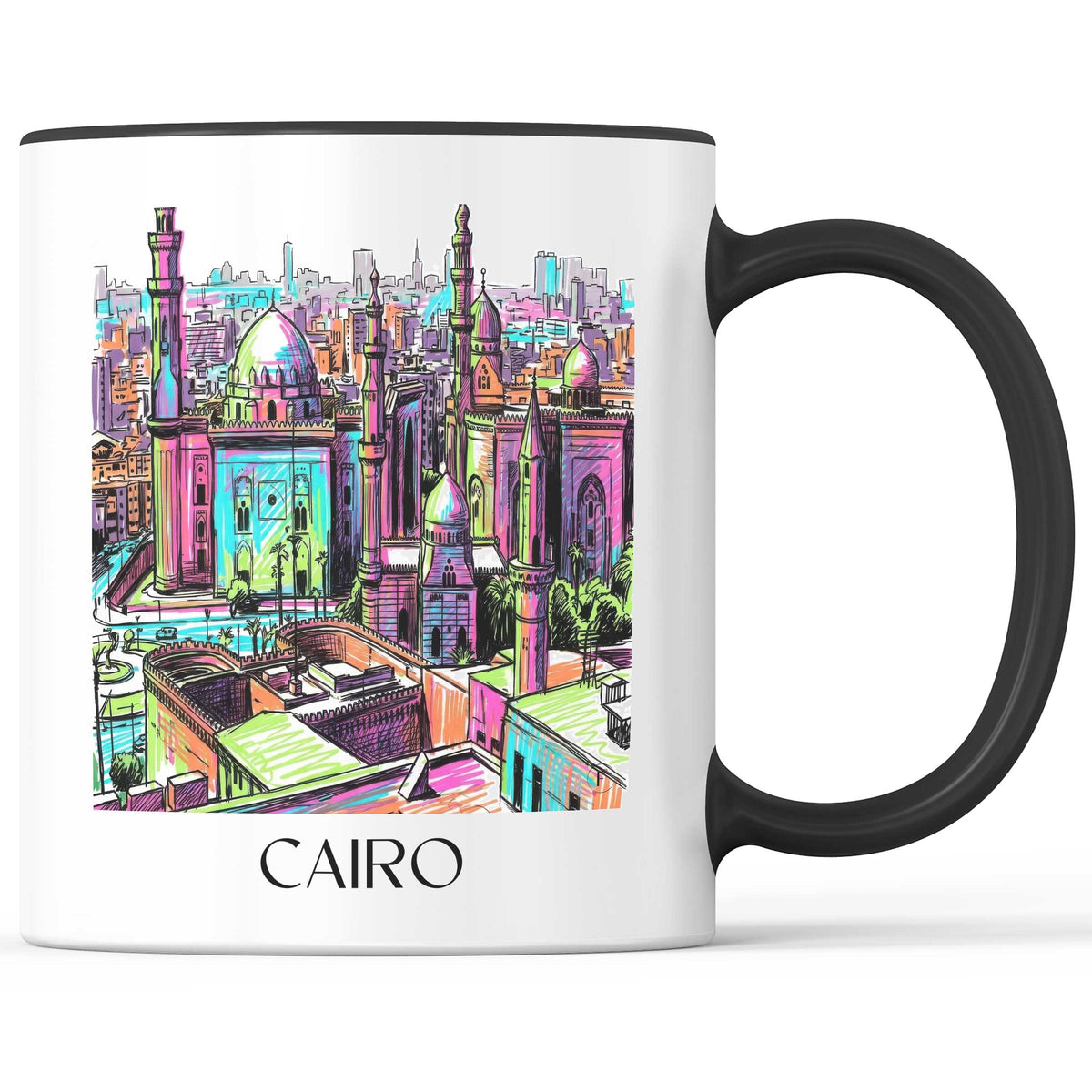 Kairo - Ägypten Becher - Kaffeetasse im Tag Graffiti Stil - favplace