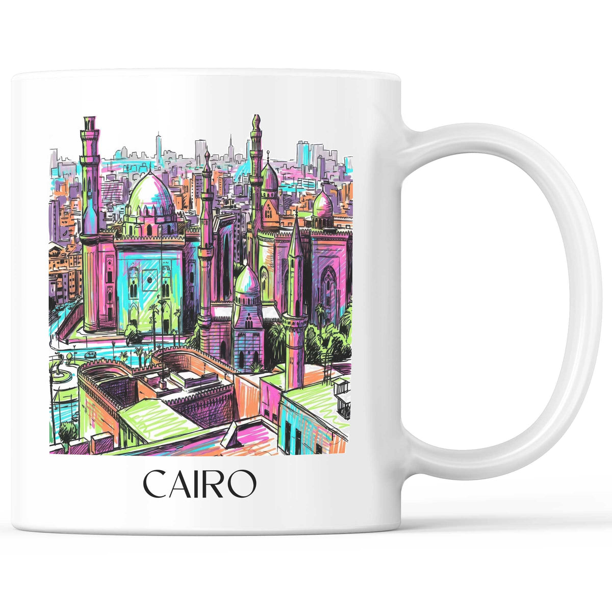 Kairo - Ägypten Becher - Kaffeetasse im Tag Graffiti Stil - favplace