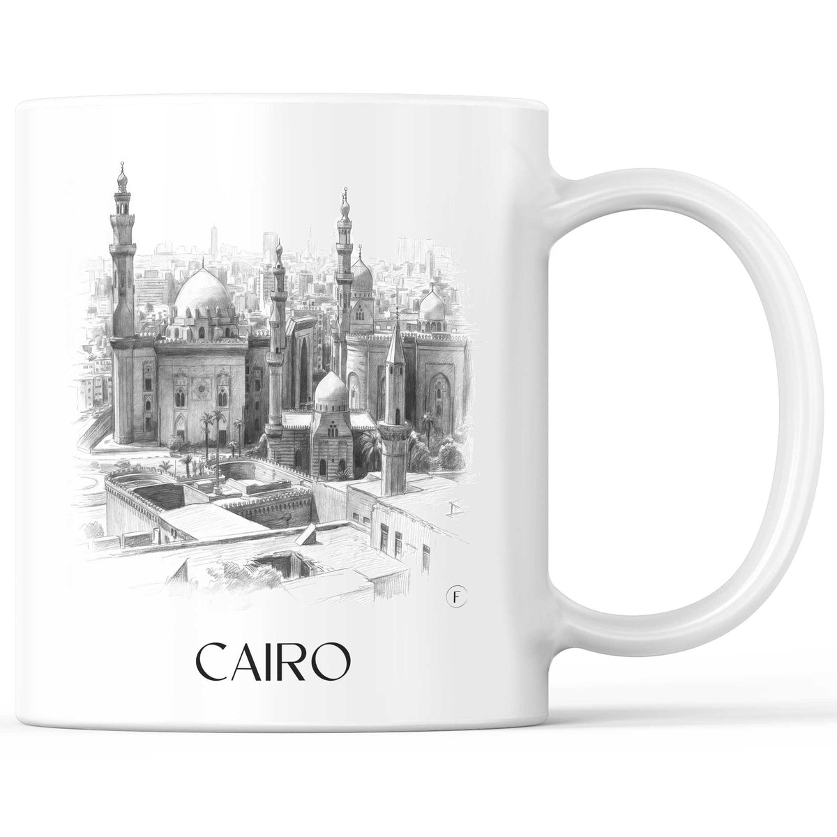 Kairo - Ägypten Becher - Kaffeetasse im Zeichnung Stil - favplace