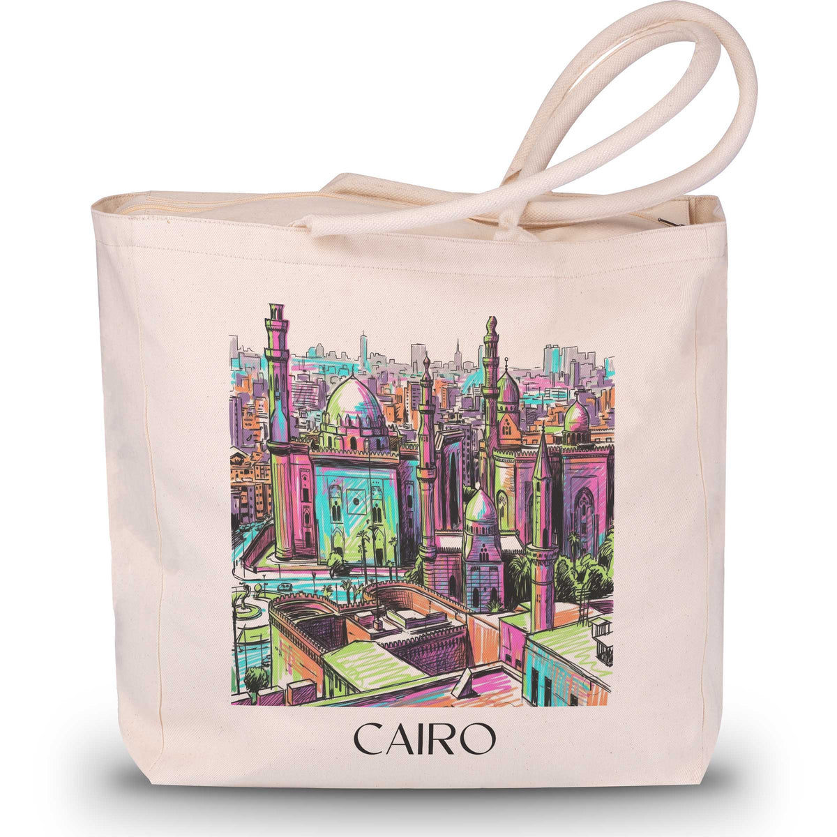 Kairo - Ägypten Tote Bag - Einkaufstasche im Tag Graffiti Stil - favplace