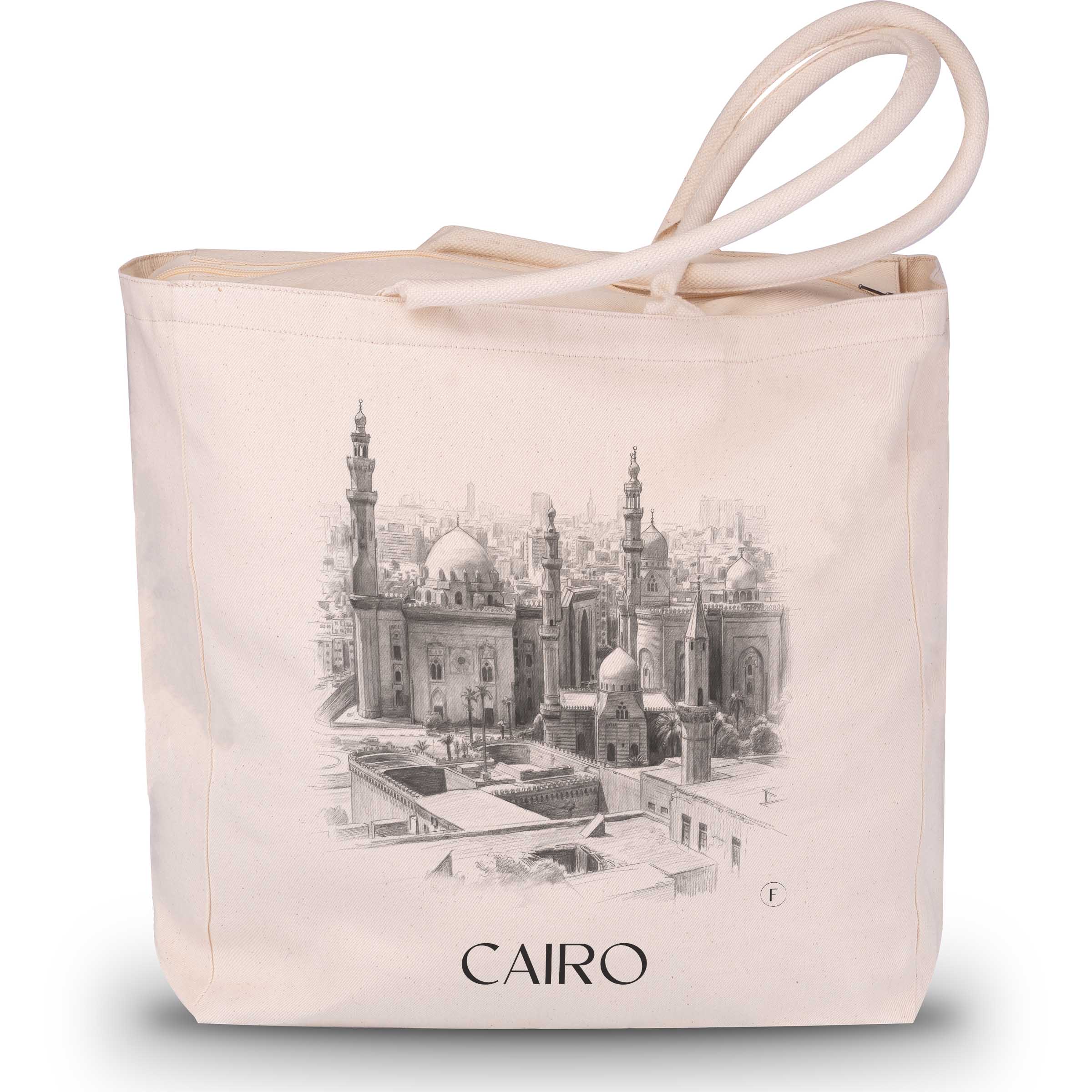 Kairo - Ägypten Tote Bag - Einkaufstasche im Zeichnung Stil