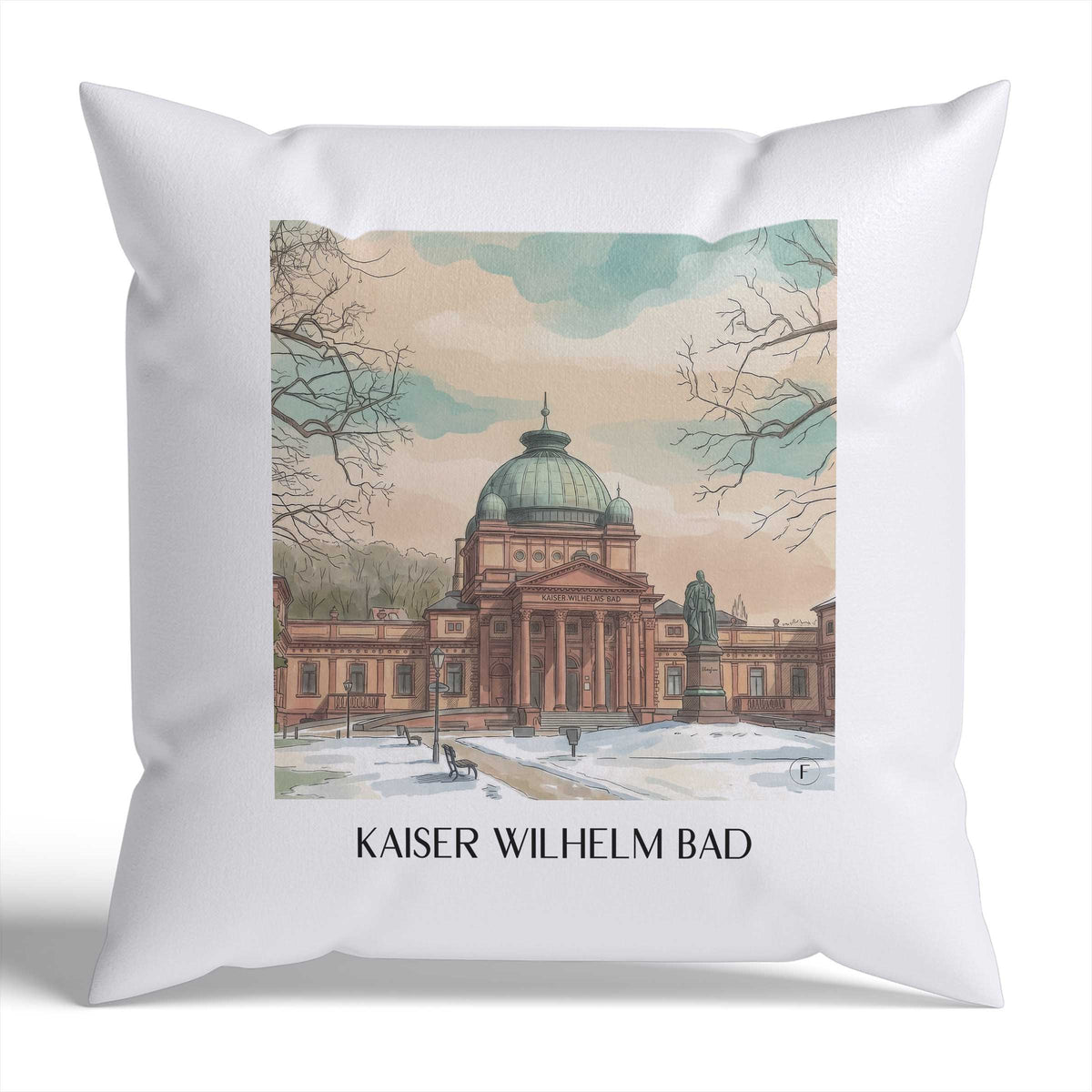 kaiser-wilhelm-bad-bad-homburg-deutschland-kissenbezug-aquarell