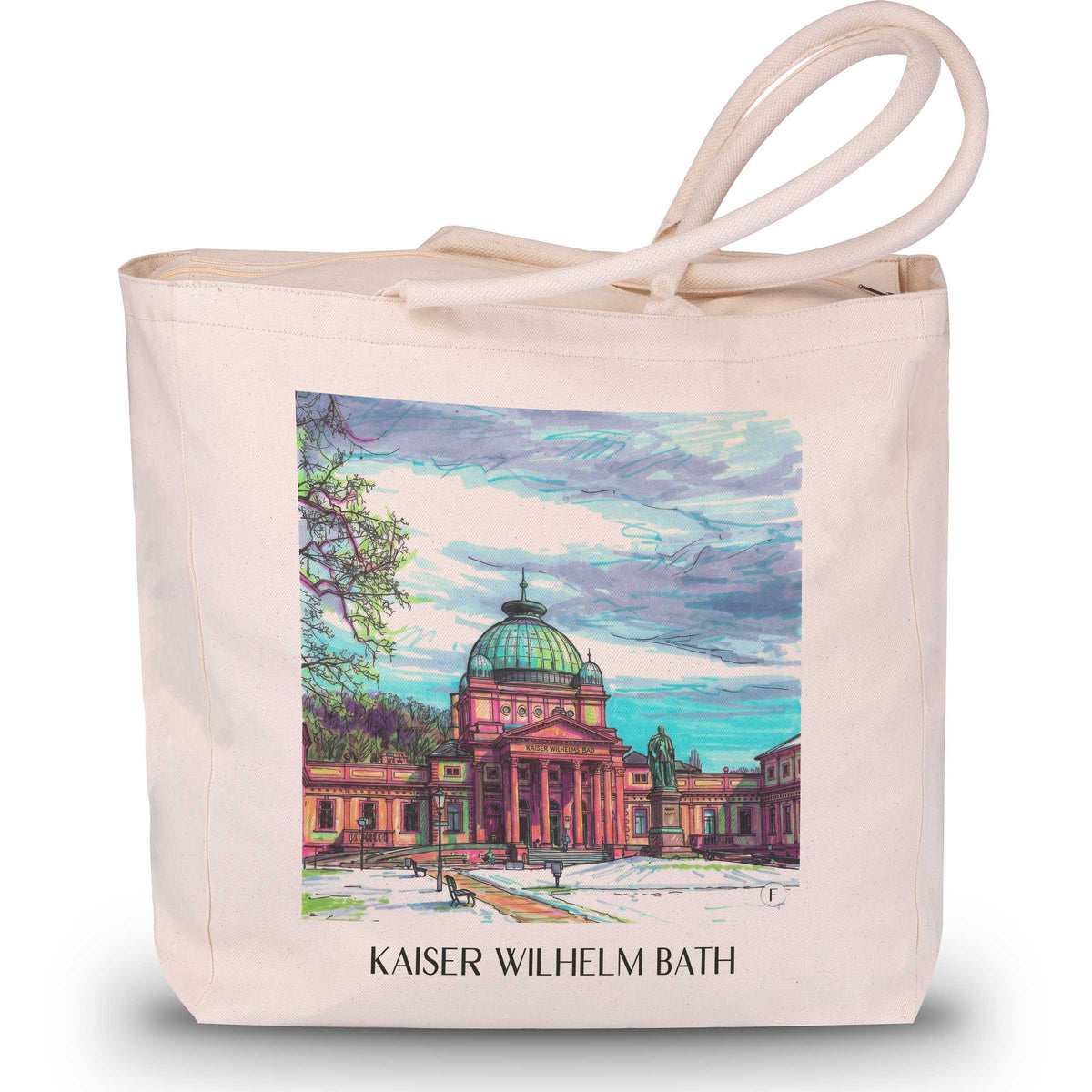 Kaiser Wilhelm Bad Shopping Tasche - Bad Homburg - Deutschland Tote Bag - Einkaufstasche im Tag Graffiti Stil - favplace