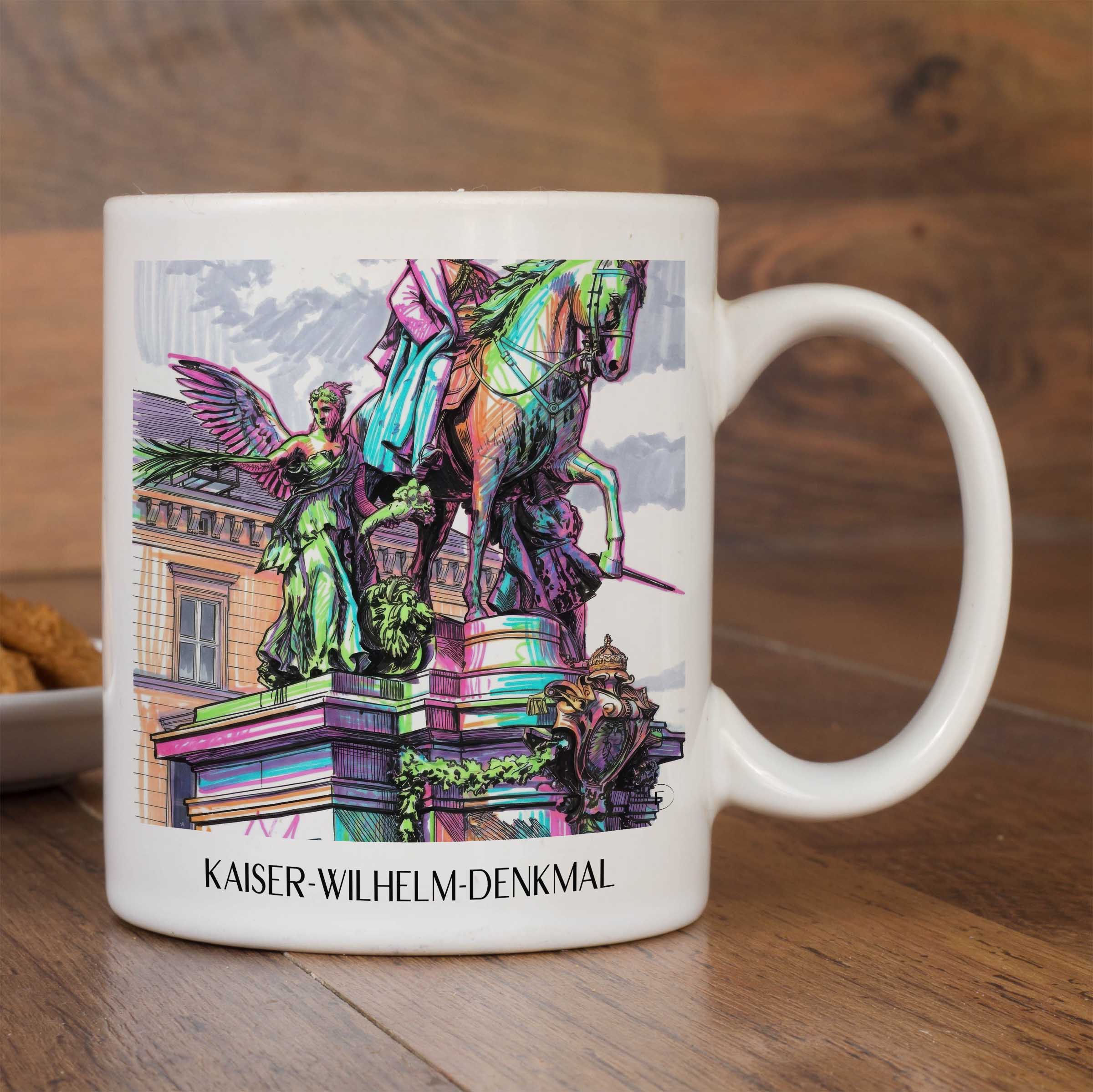 kaiser-wilhelm-denkmal-düsseldorf-deutschland-kaffeebecher-graffiti