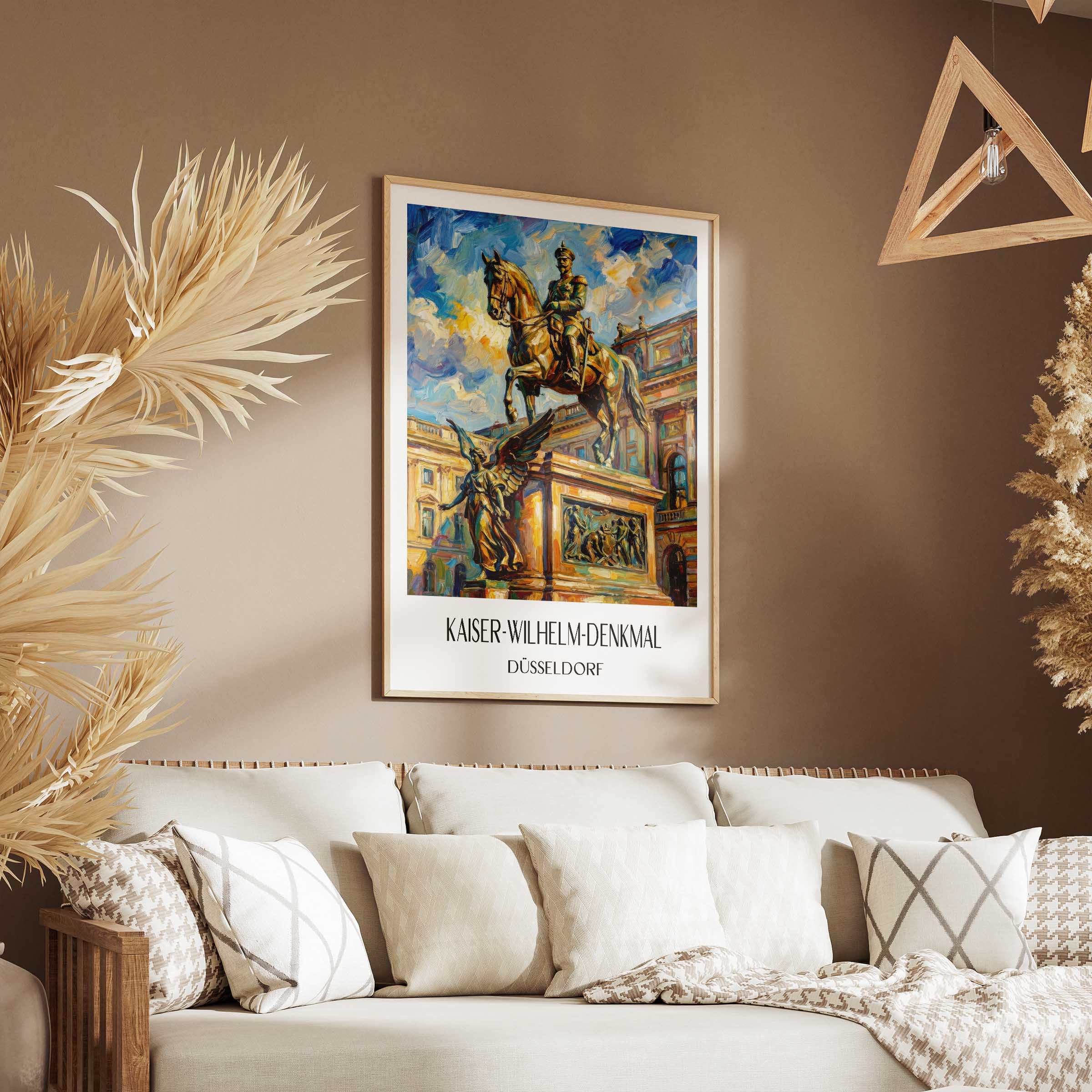 kaiser-wilhelm-denkmal-düsseldorf-deutschland-poster-oil-painting-oelgemaelde