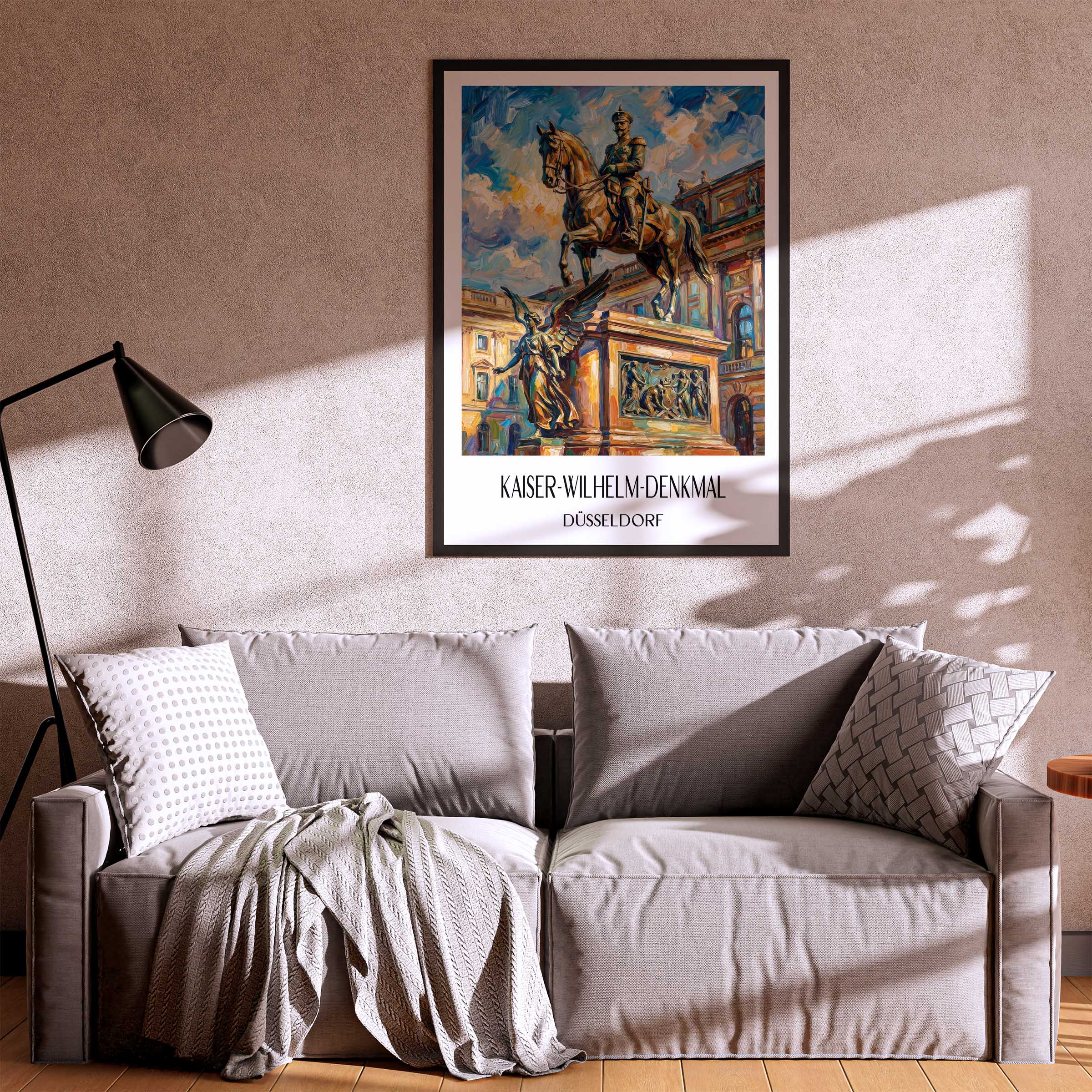 kaiser-wilhelm-denkmal-düsseldorf-deutschland-poster-oil-painting-oelgemaelde