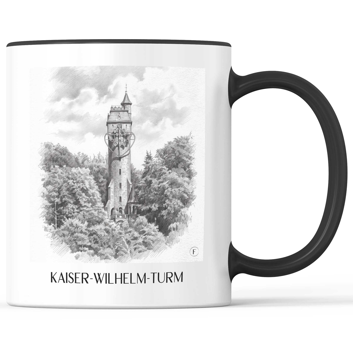 kaiser-wilhelm-turm-marburg-deutschland-kaffeebecher-bleistift-zeichnung-drawing