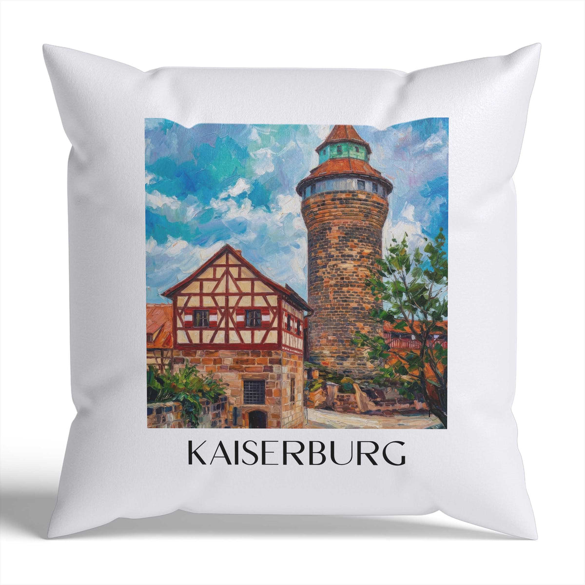 kaiserburg-nürnberg-deutschland-kissenbezug-oil-painting-oelgemaelde