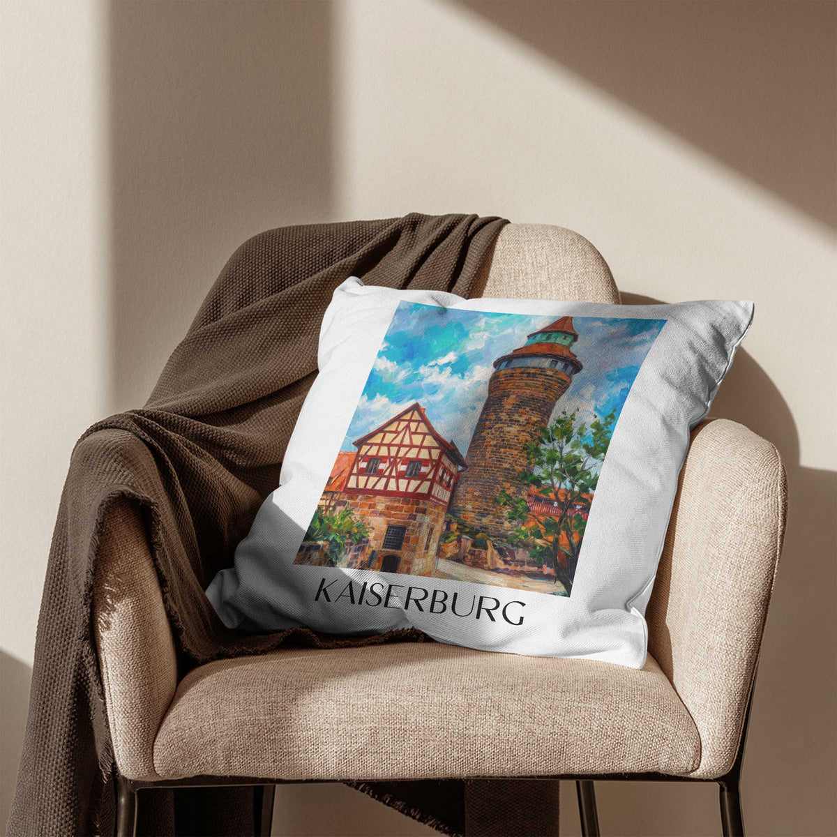 kaiserburg-nürnberg-deutschland-kissenbezug-oil-painting-oelgemaelde