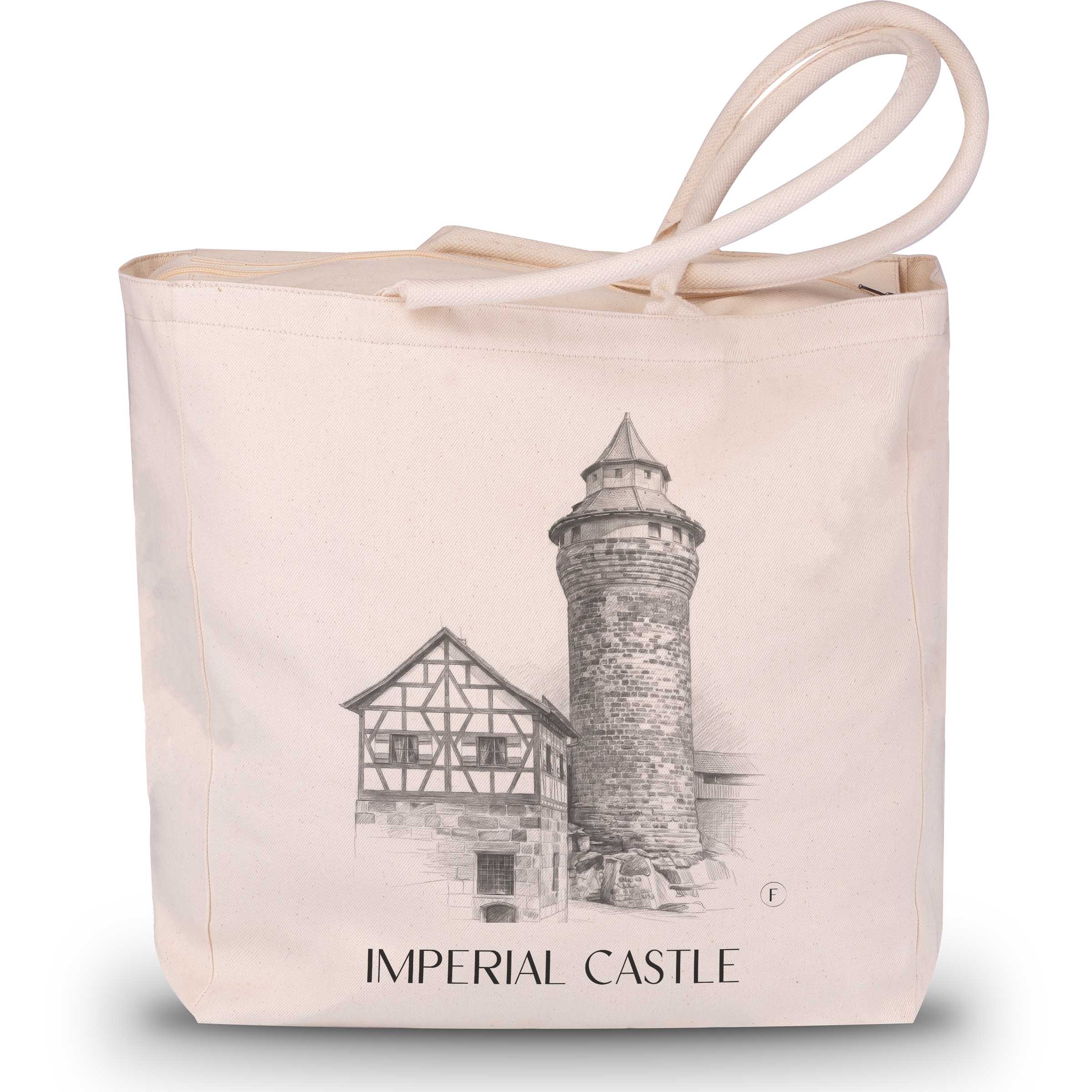 Kaiserburg Shopping Tasche - Nürnberg - Deutschland Tote Bag - Einkaufstasche im Zeichnung Stil