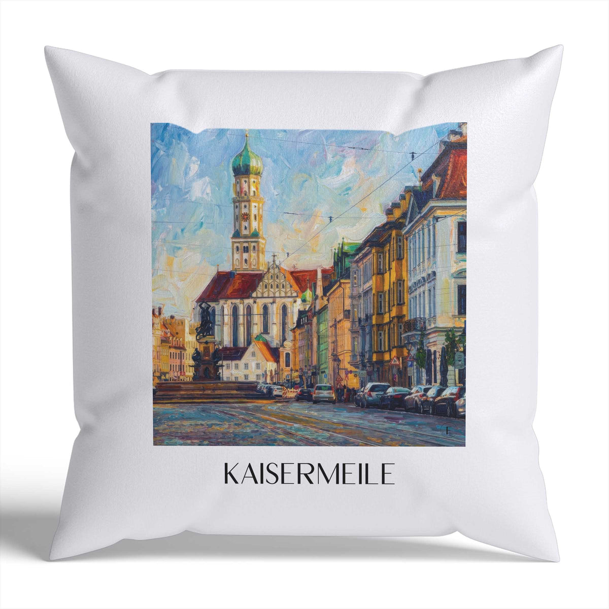 kaisermeile-augsburg-deutschland-kissenbezug-oil-painting-oelgemaelde