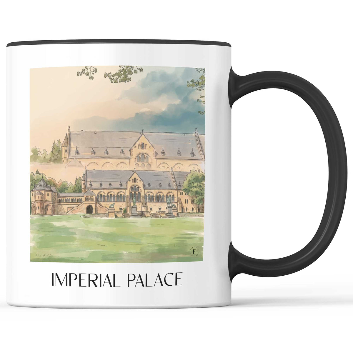 Kaiserpfalz Kaffeebecher - Goslar - Deutschland Becher - Kaffeetasse im Aquarell Stil - favplace