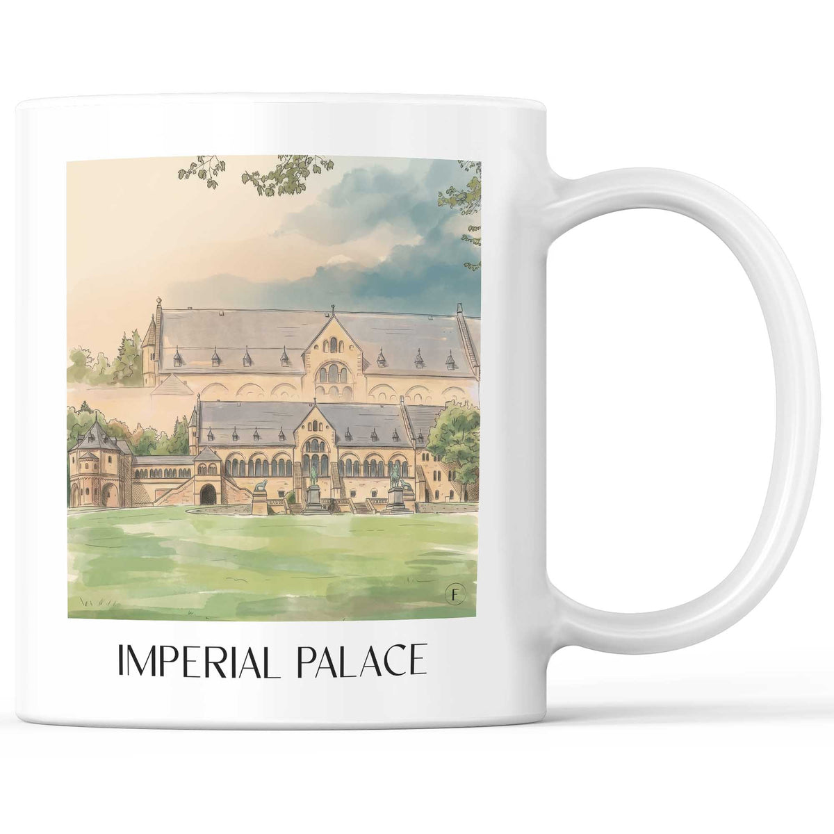 Kaiserpfalz Kaffeebecher - Goslar - Deutschland Becher - Kaffeetasse im Aquarell Stil - favplace