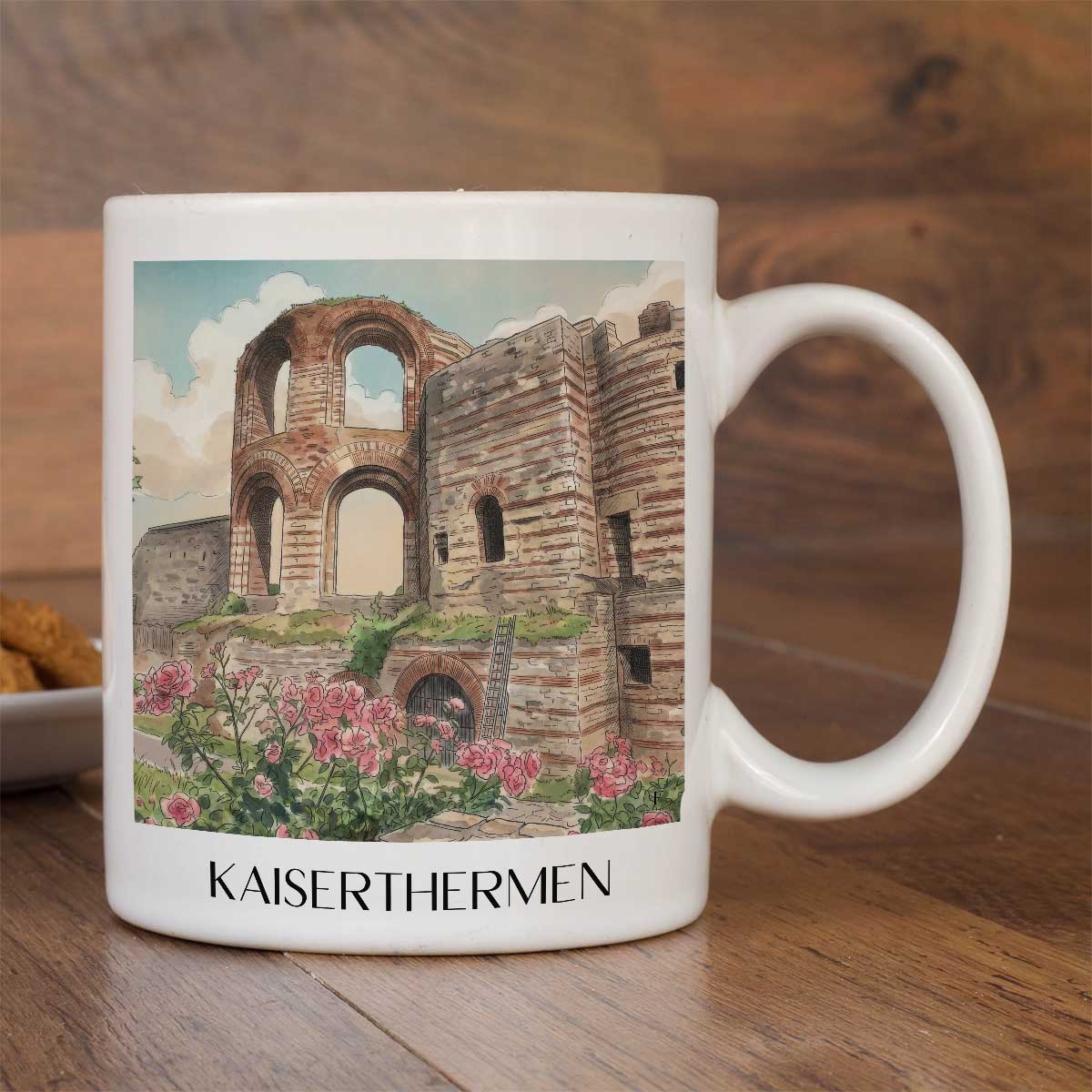 kaiserthermen-trier-deutschland-kaffeebecher-aquarell